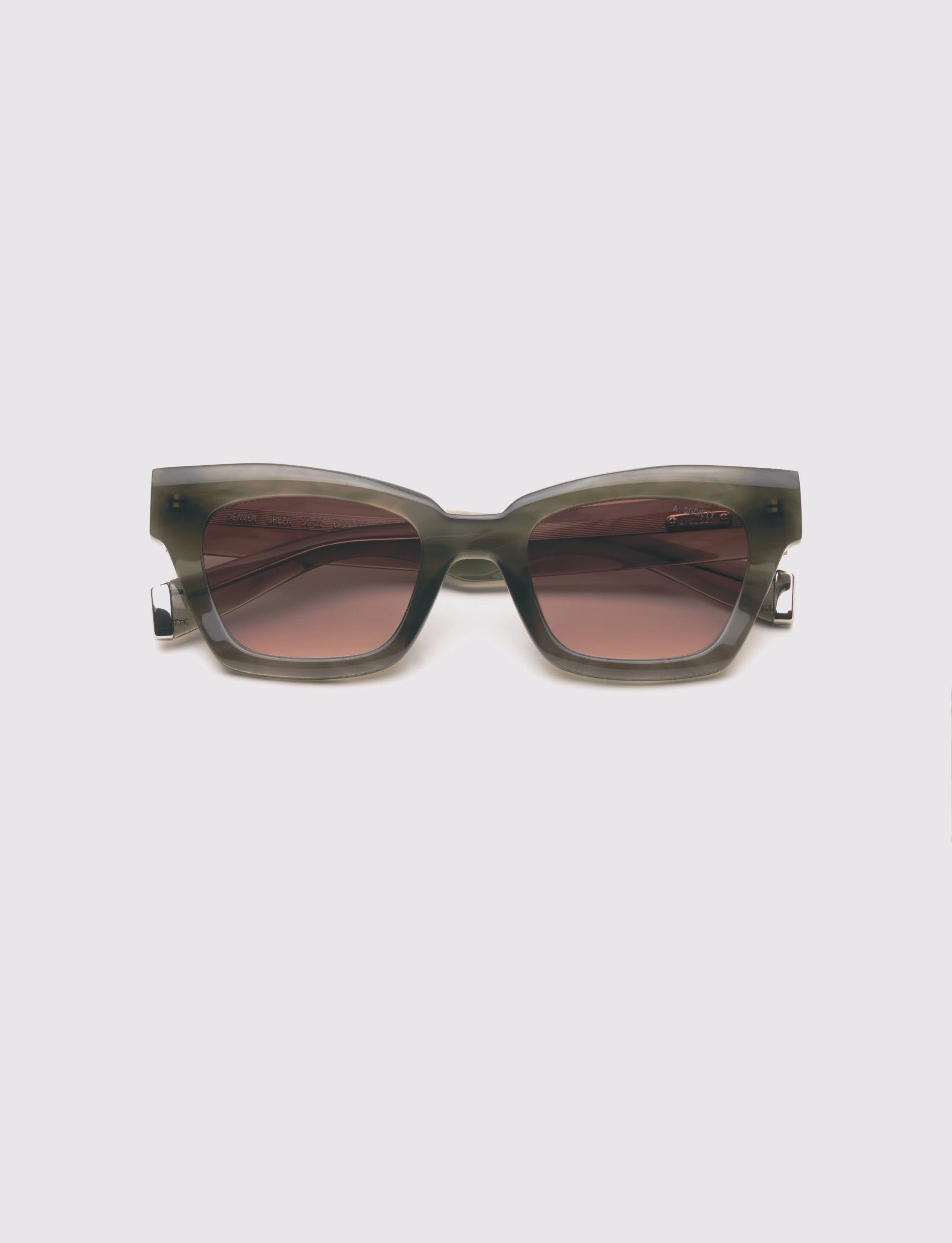 A SOCIETY DENVER GREEN 50 SUNGLASSES