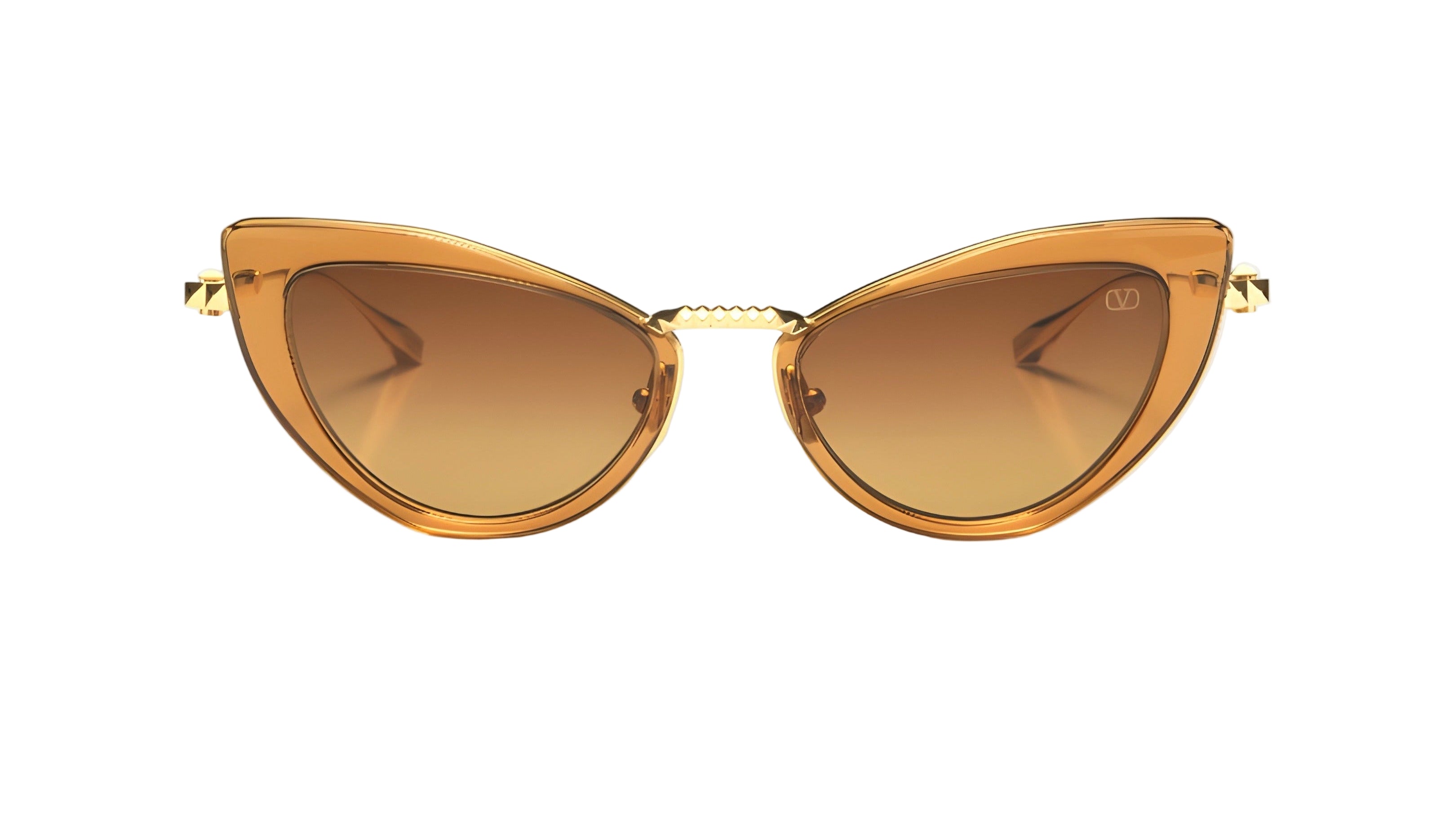 VALENTINO VLS102B VIII GLD BRN 50 SUNGLASSES
