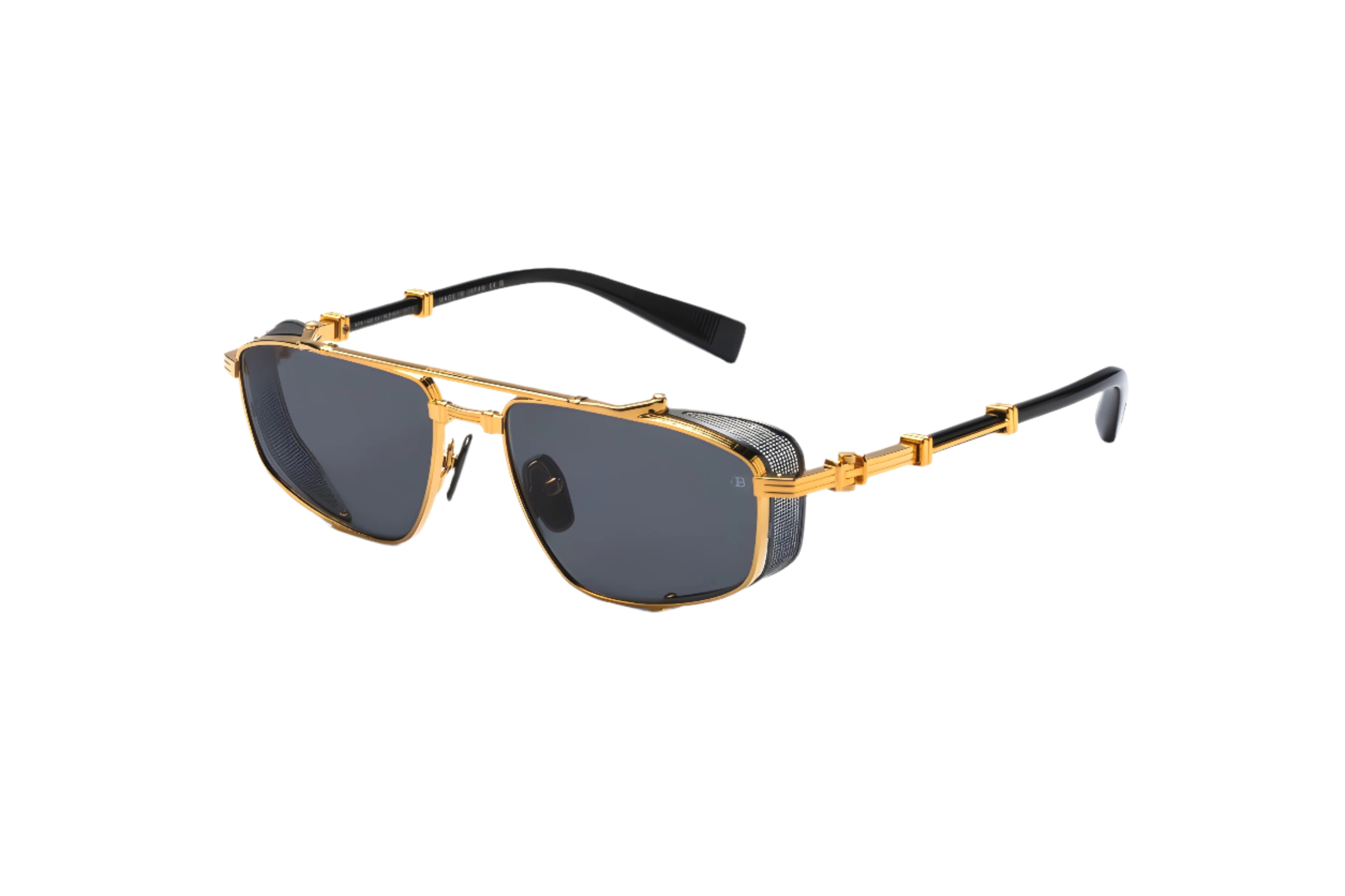 BALMAIN PARIS BPS142D BRIGADE V GLD BLK 56 SUNGLASSES