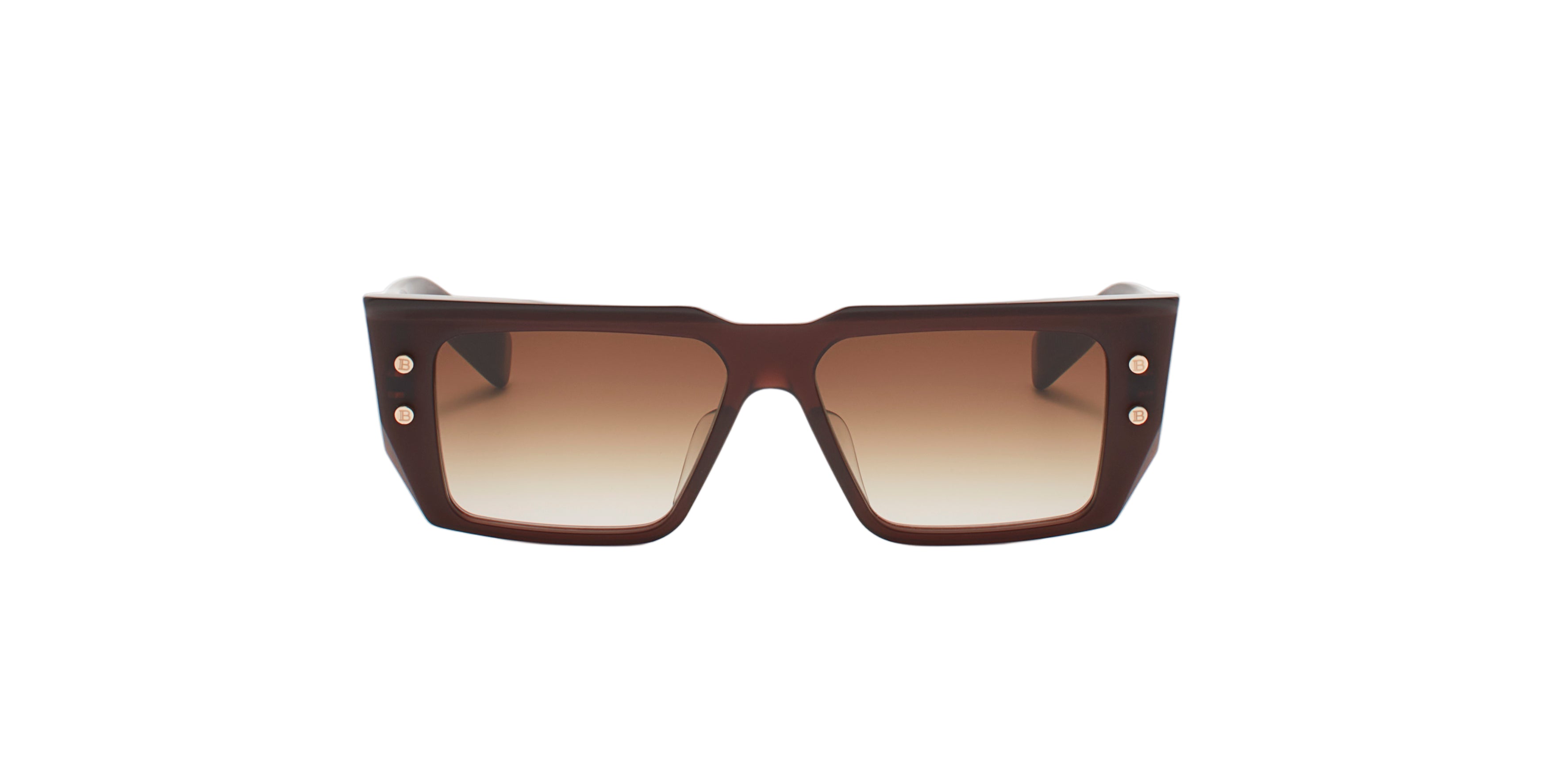 BALMAIN PARIS BPS128F B-VI BRN GLD 54 SUNGLASSES