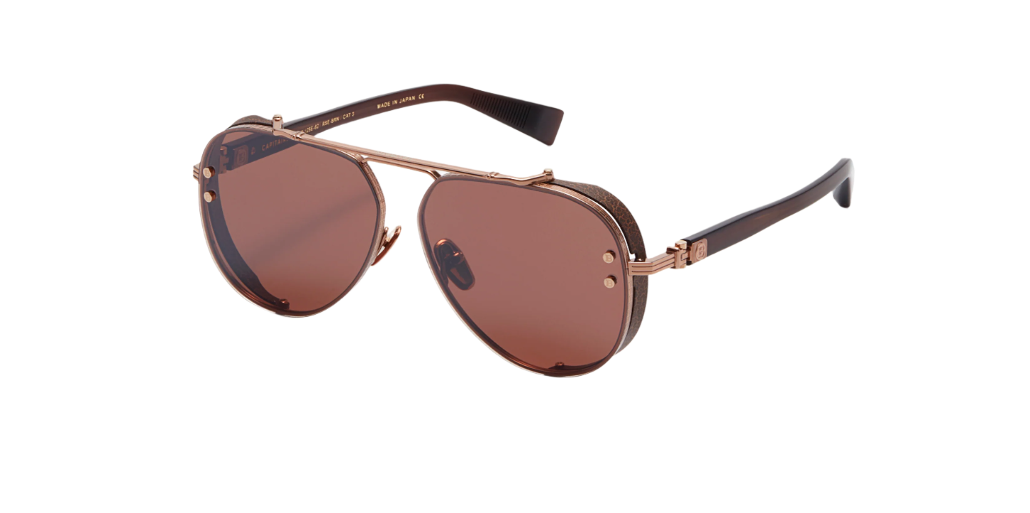 BALMAIN PARIS BPS125E CAPITAINE RSE BRN 62 SUNGLASSES