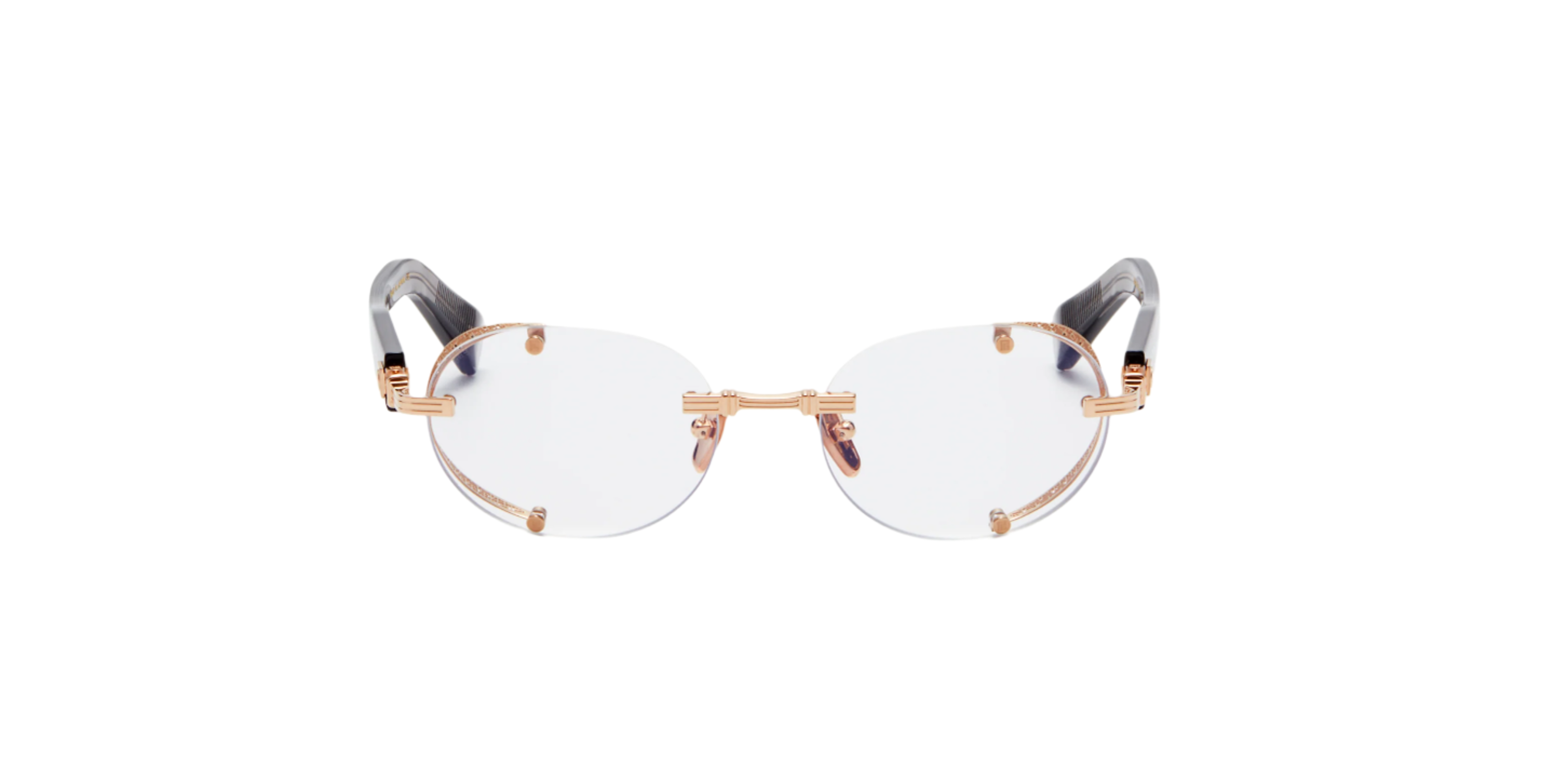 BALMAIN PARIS BPX153D MONSIEUR GLD GRY 53 FRAME