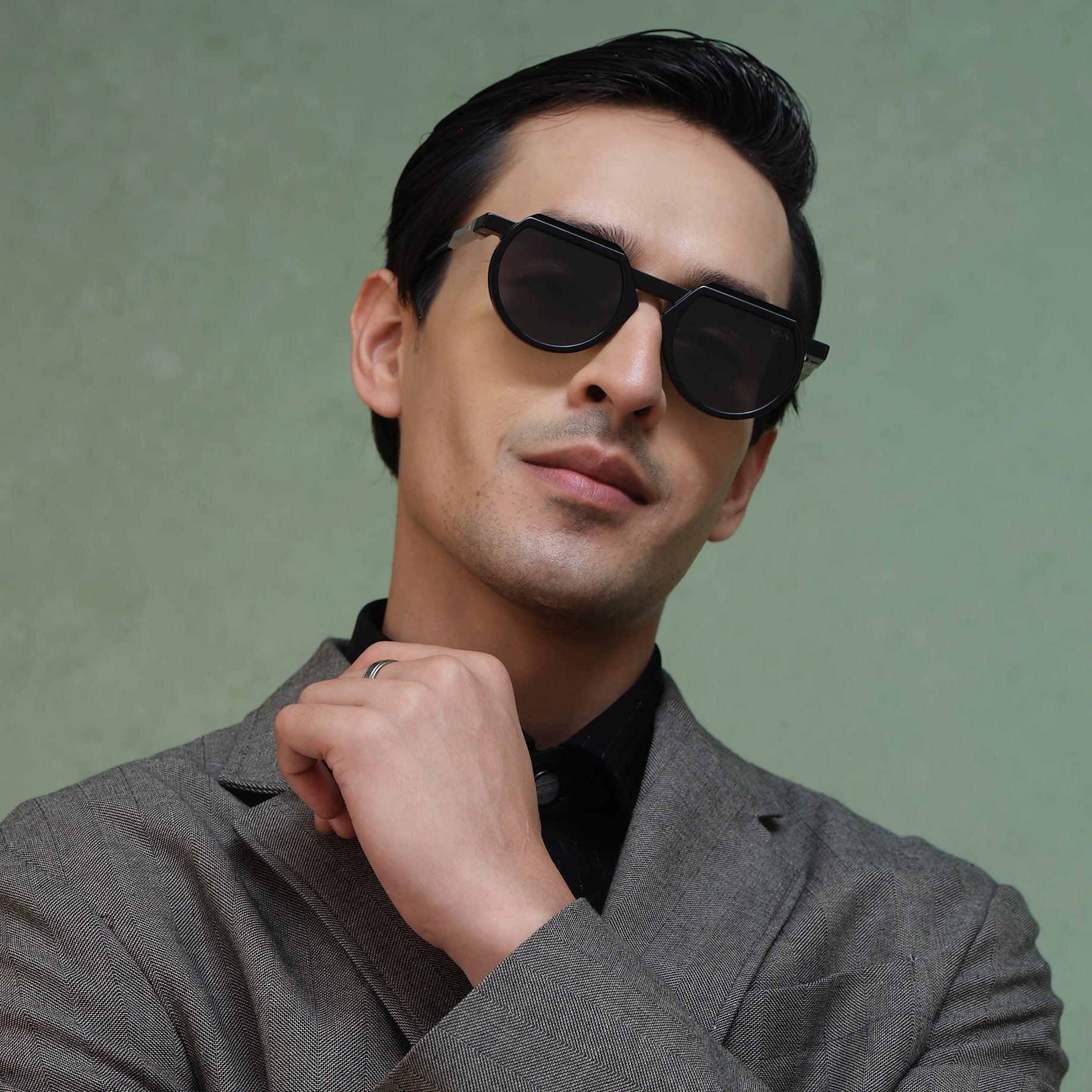 VAVA WL0049 WHITE LABEL BLACK 50 SUNGLASSES