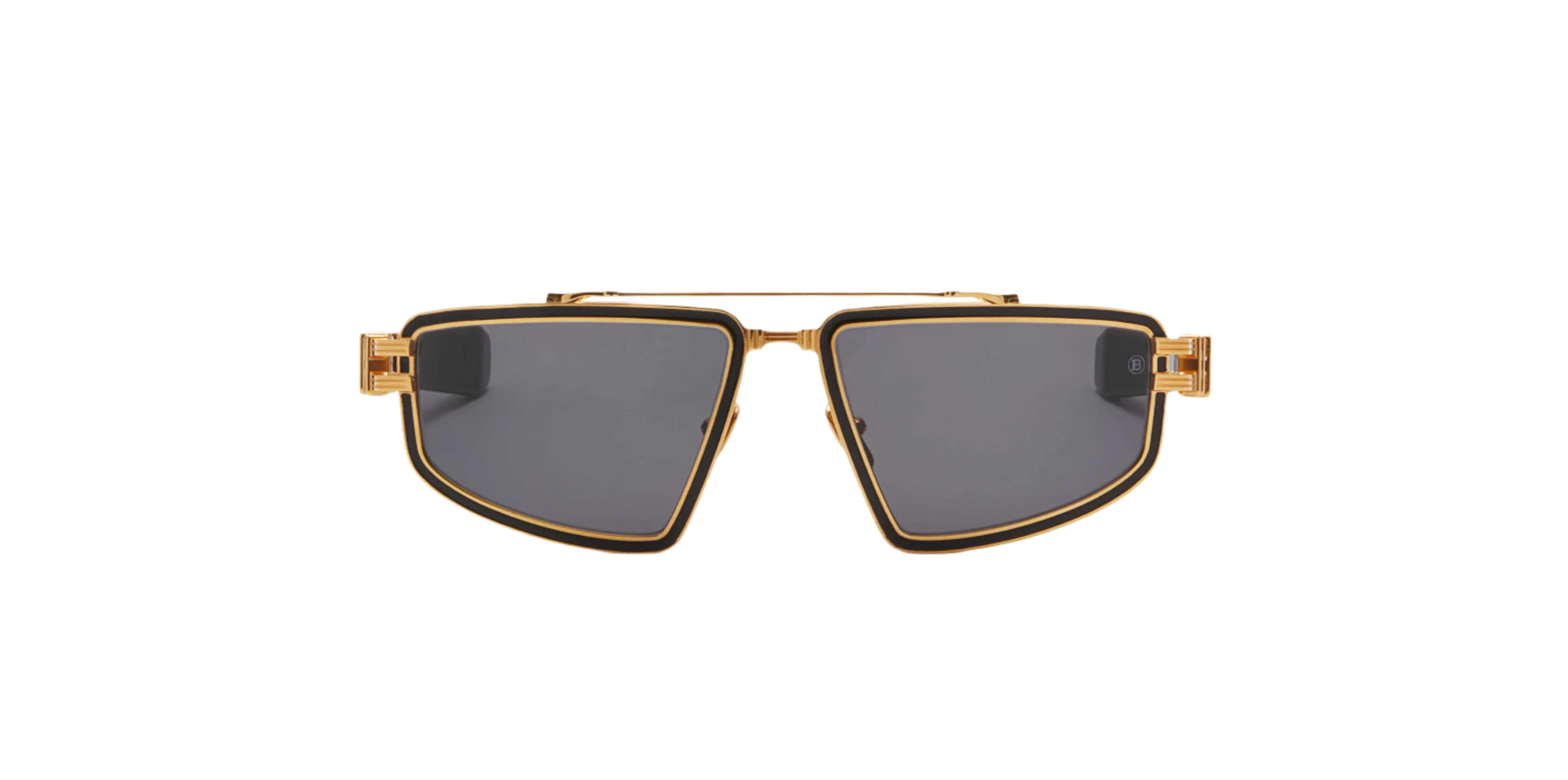 BALMAIN PARIS BPS139A TITAN GLD BLK 59 SUNGLASSES