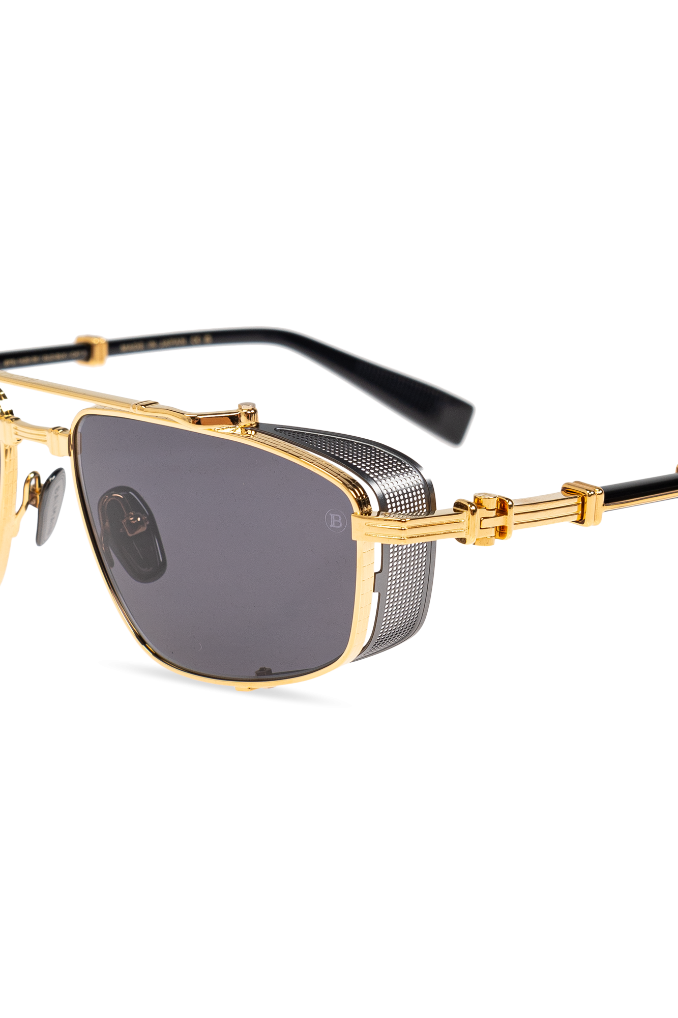 BALMAIN PARIS BPS142D BRIGADE V GLD BLK 56 SUNGLASSES