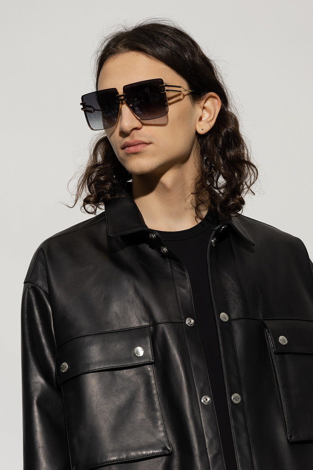 BALMAIN PARIS BPS109D GENDARME GLD BLK 66 SUNGLASSES