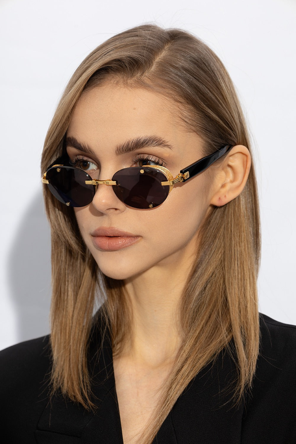 BALMAIN PARIS BPS153A MONSIEUR GLD BLK 53 SUNGLASSES
