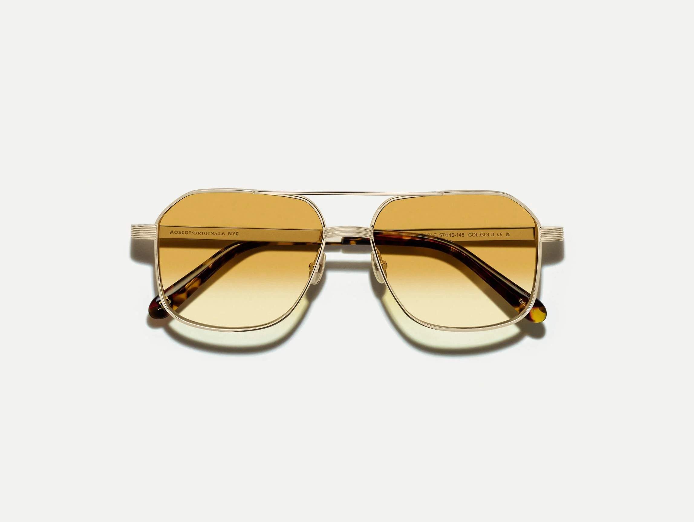 MOSCOT MINGLE SUN GOLD 57 SUNGLASSES