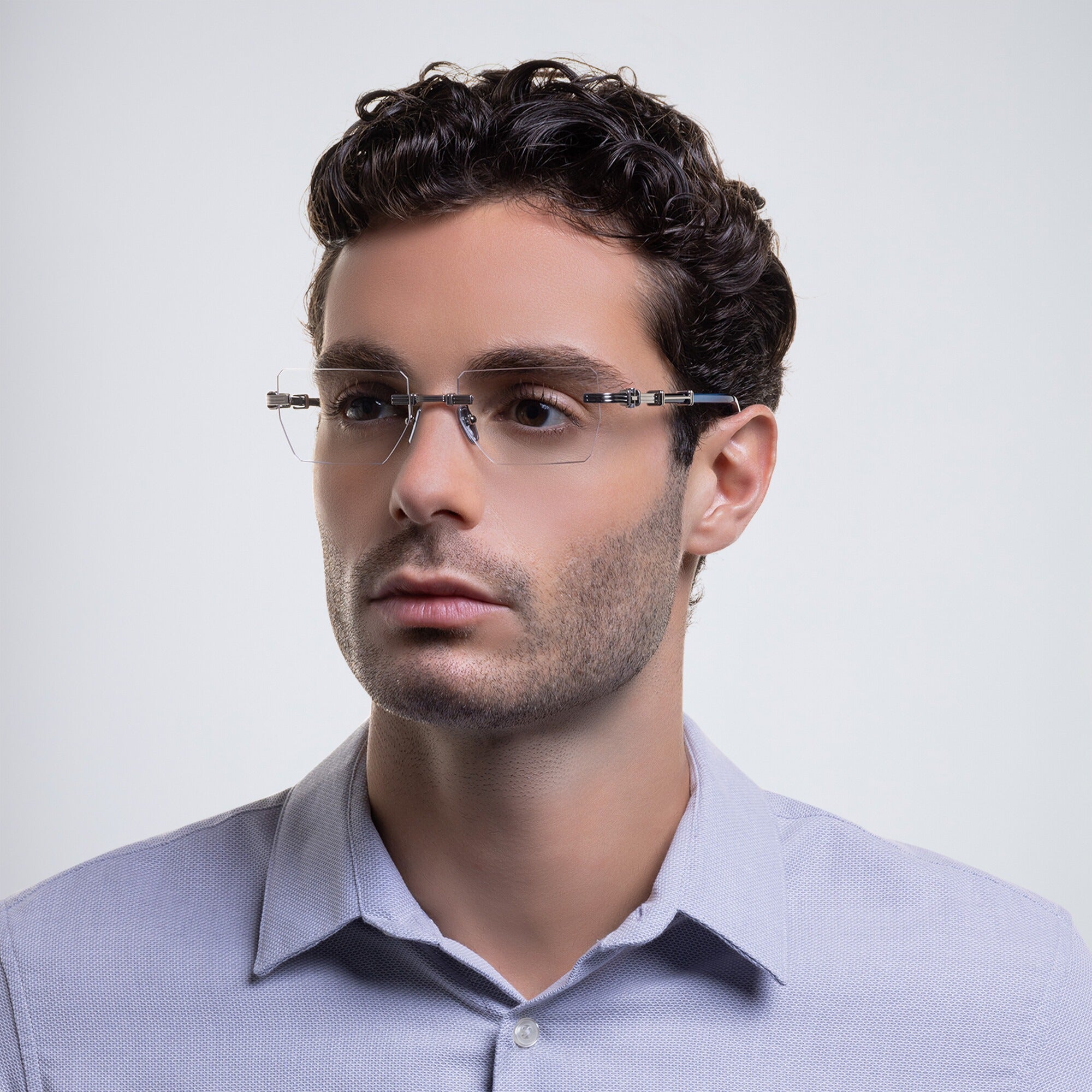 BALMAIN PARIS BPX150C PIERRE SLV BLU 53 FRAME