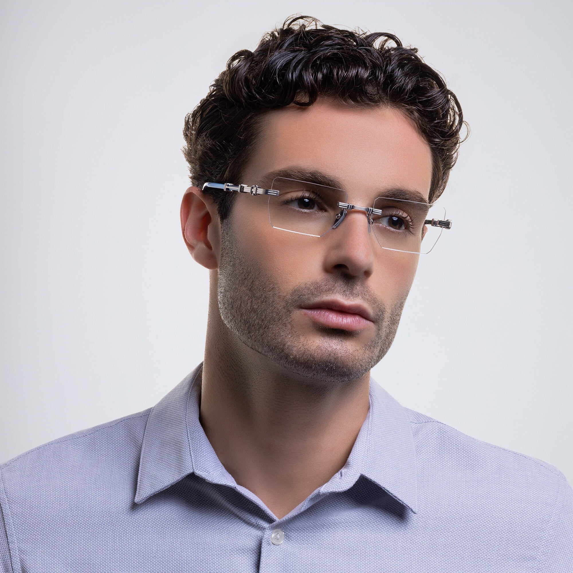 BALMAIN PARIS BPX150C PIERRE SLV BLU 53 FRAME