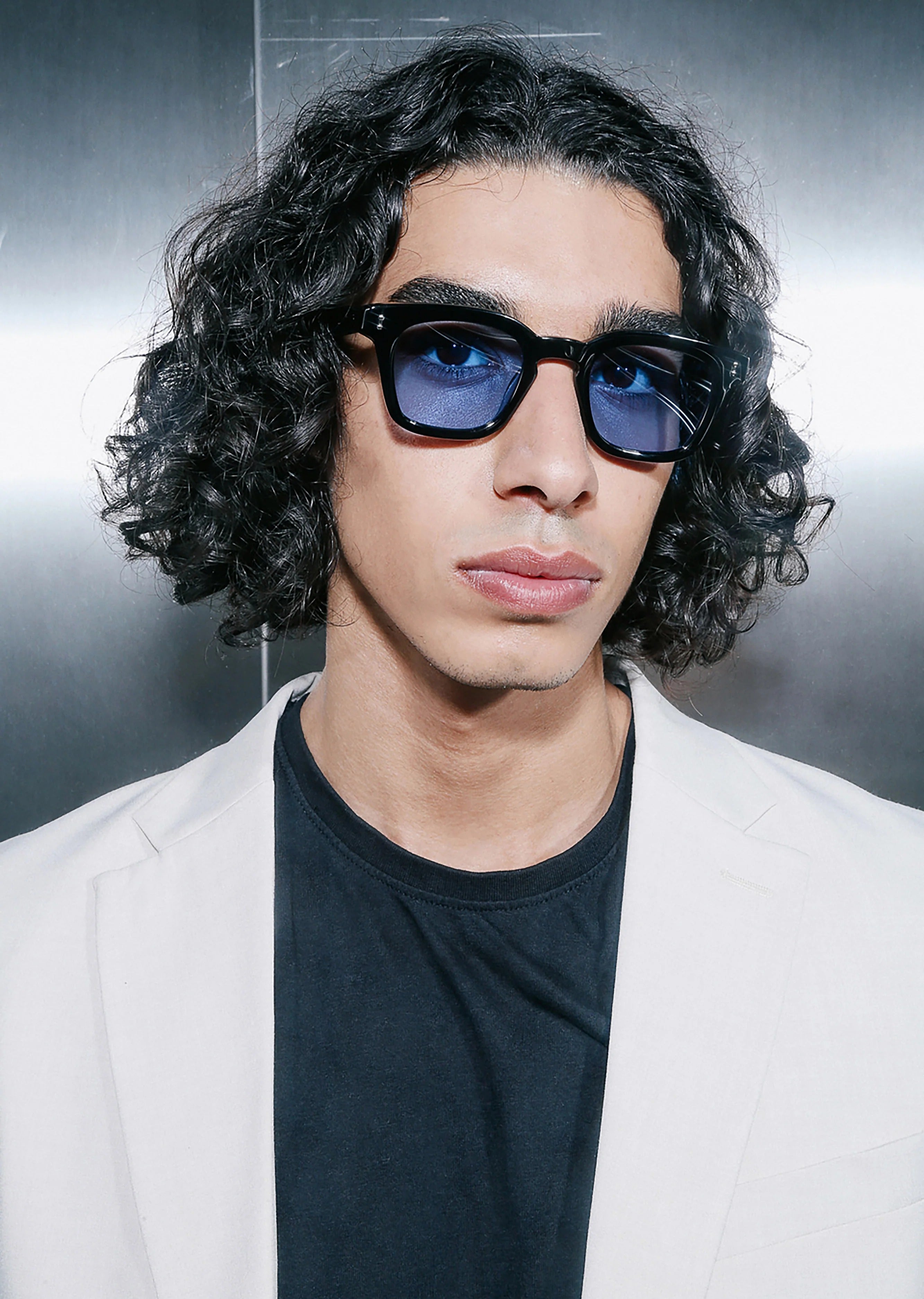 PETER AND MAY S101 SUN SON BLK BLU 47 SUNGLASSES