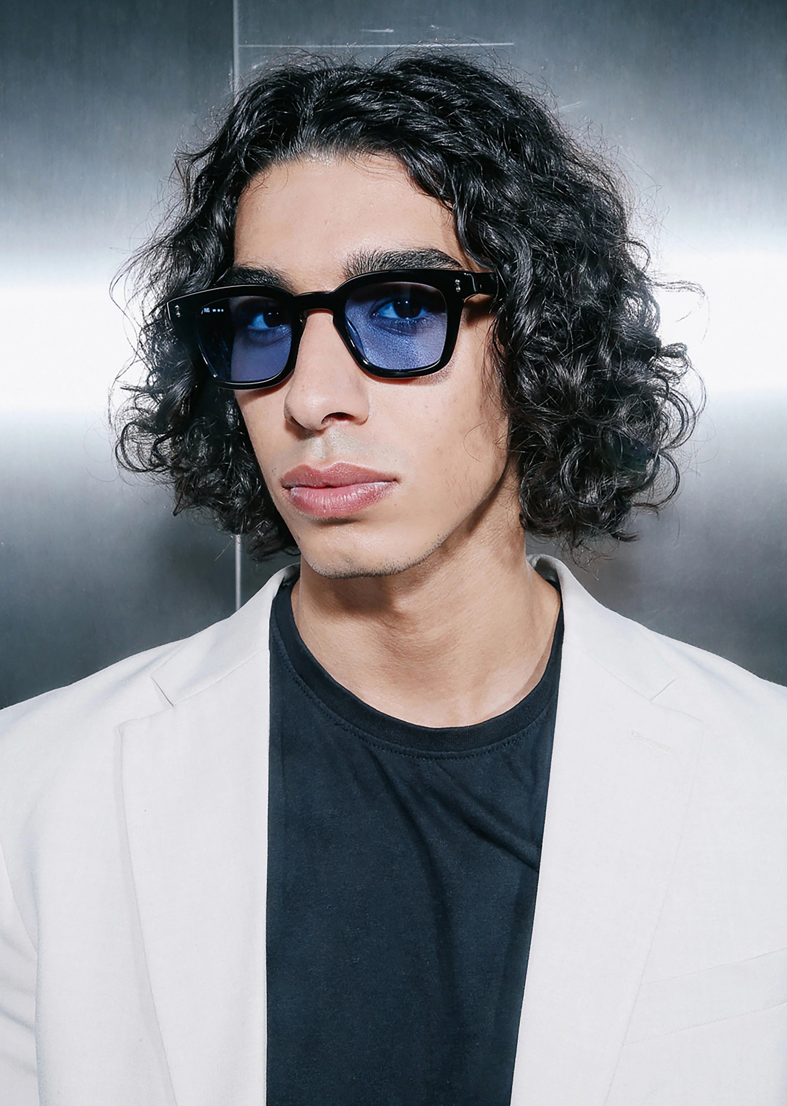 PETER AND MAY S101 SUN BLK BLU 47 SUNGLASSES