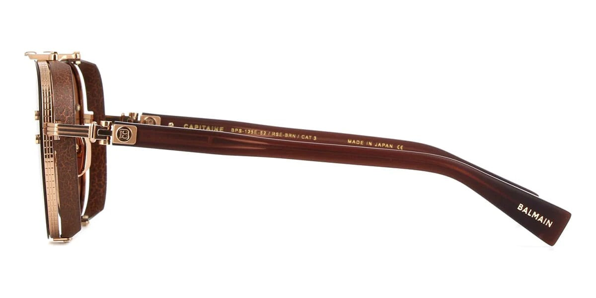 BALMAIN PARIS BPS125E CAPITAINE RSE BRN 62 SUNGLASSES