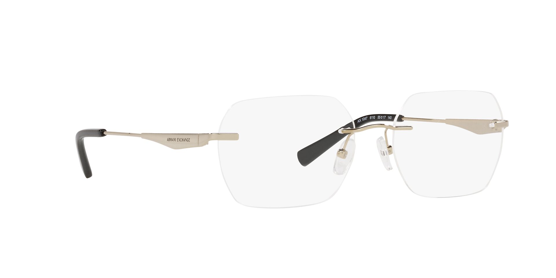 ARMANI EXCHANGE AX1047  6110  Rimless 55 140 Metal FRAME