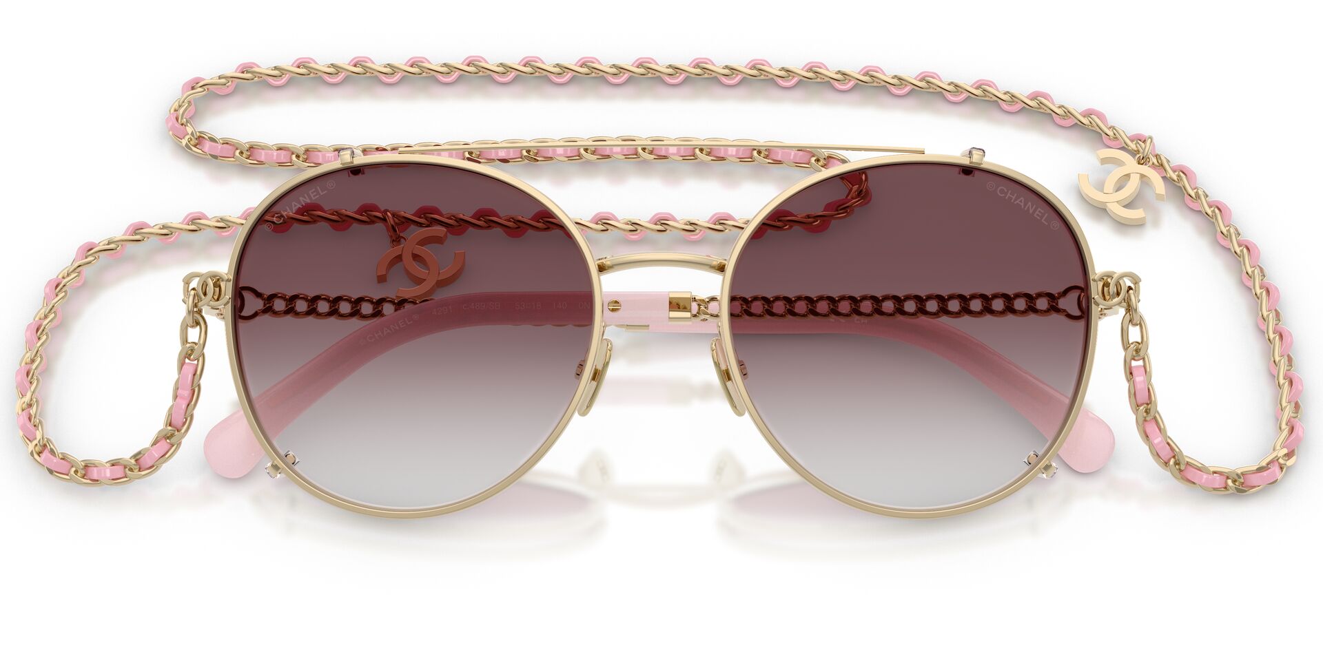 CHANEL CH4291 CLIPON C489SB 53 SUNGLASSES