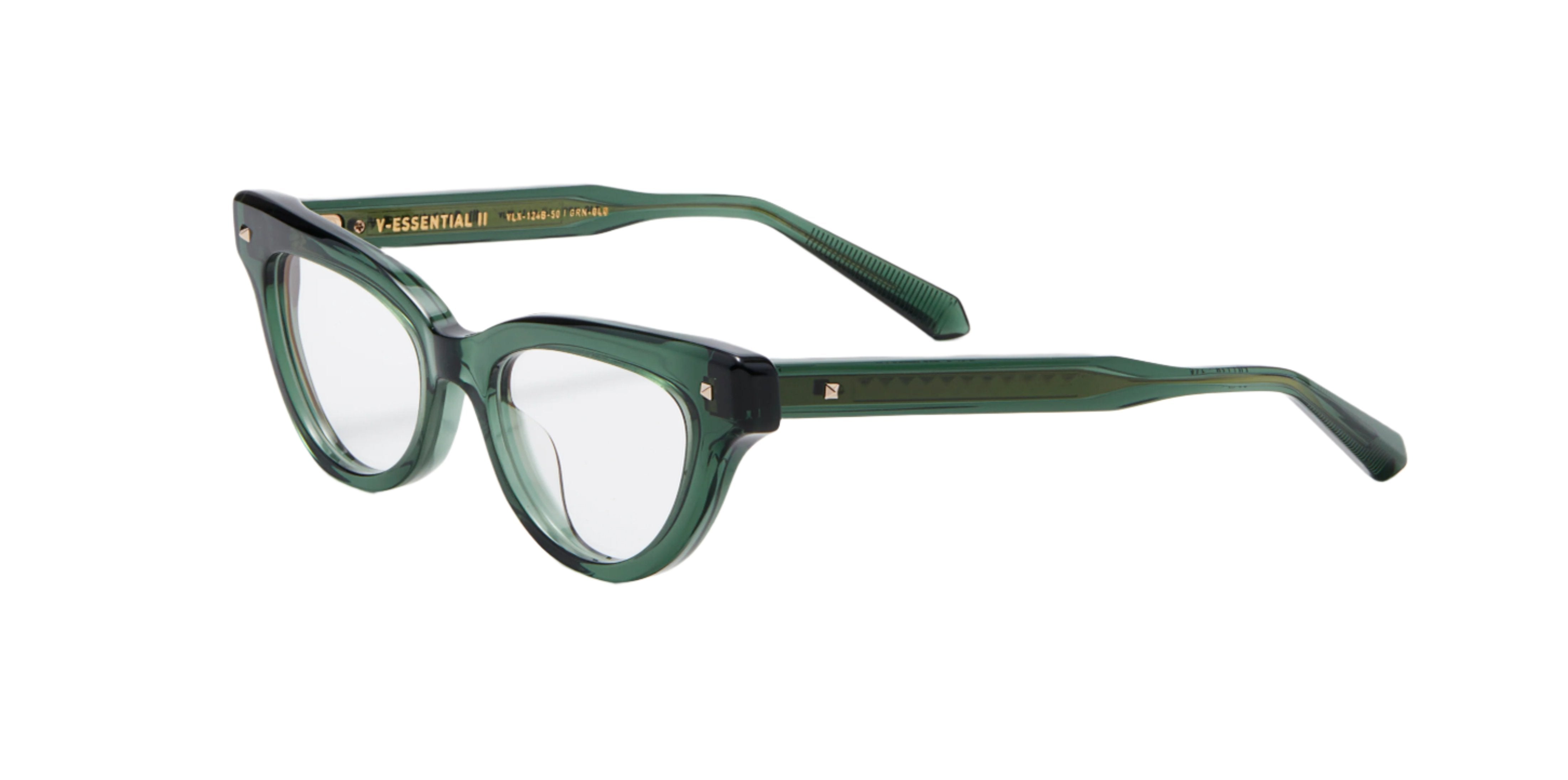VALENTINO VLX124B V ESSENTIAL II GRN GLD 50 FRAME