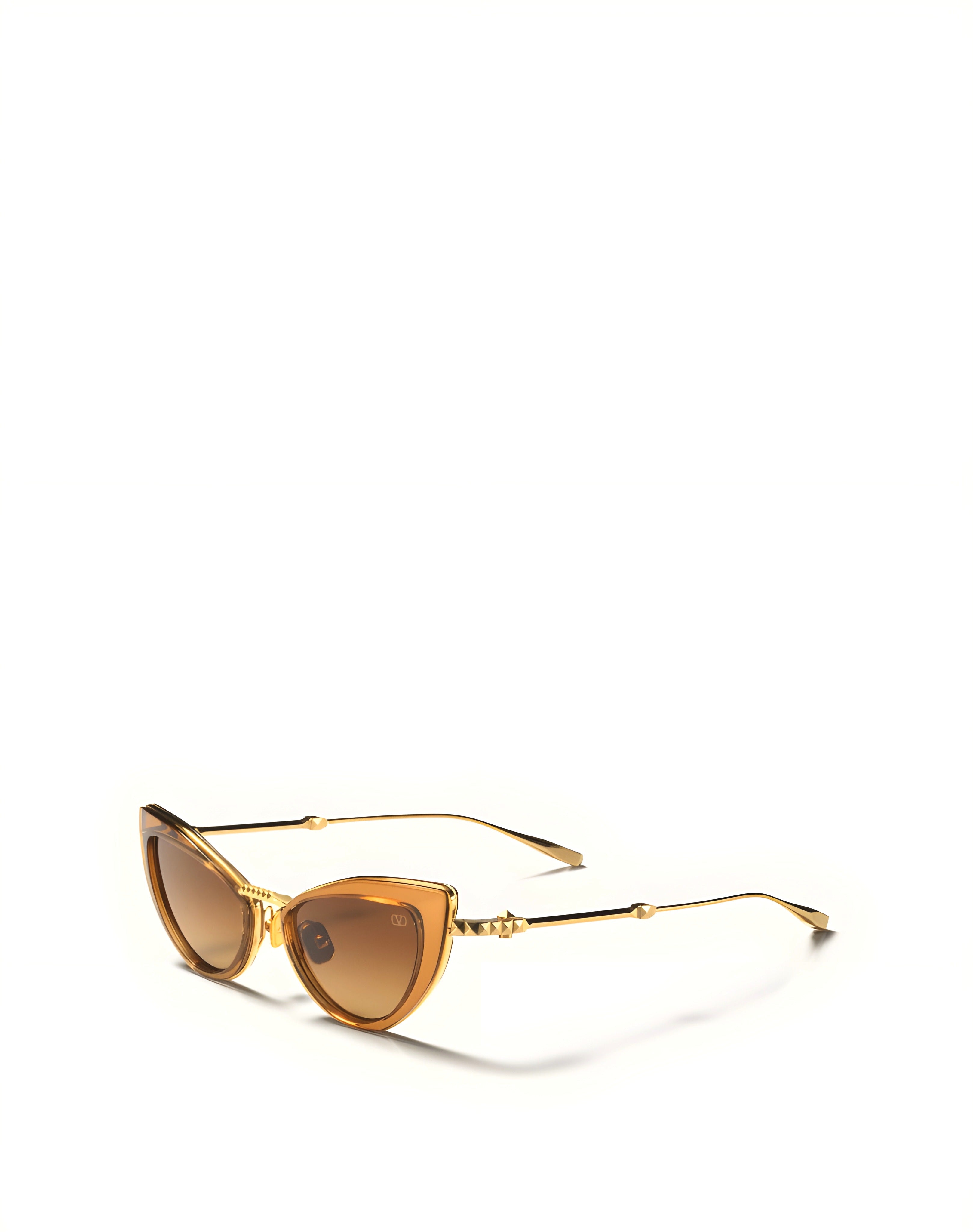VALENTINO VLS102B VIII GLD BRN 50 SUNGLASSES