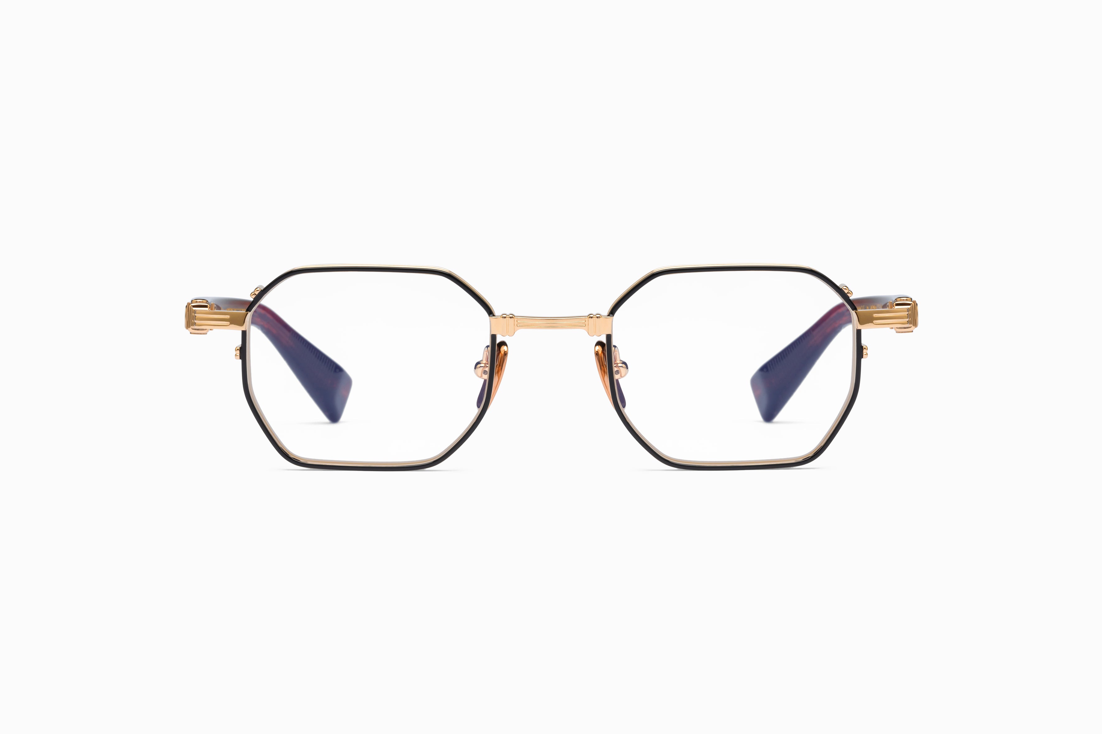 BALMAIN PARIS BPX166B SAINT JEAN II GLD BRN 48 FRAME
