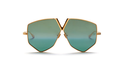 VALENTINO VLS115B V-HEXAGON GLD 64 SUNGLASSES