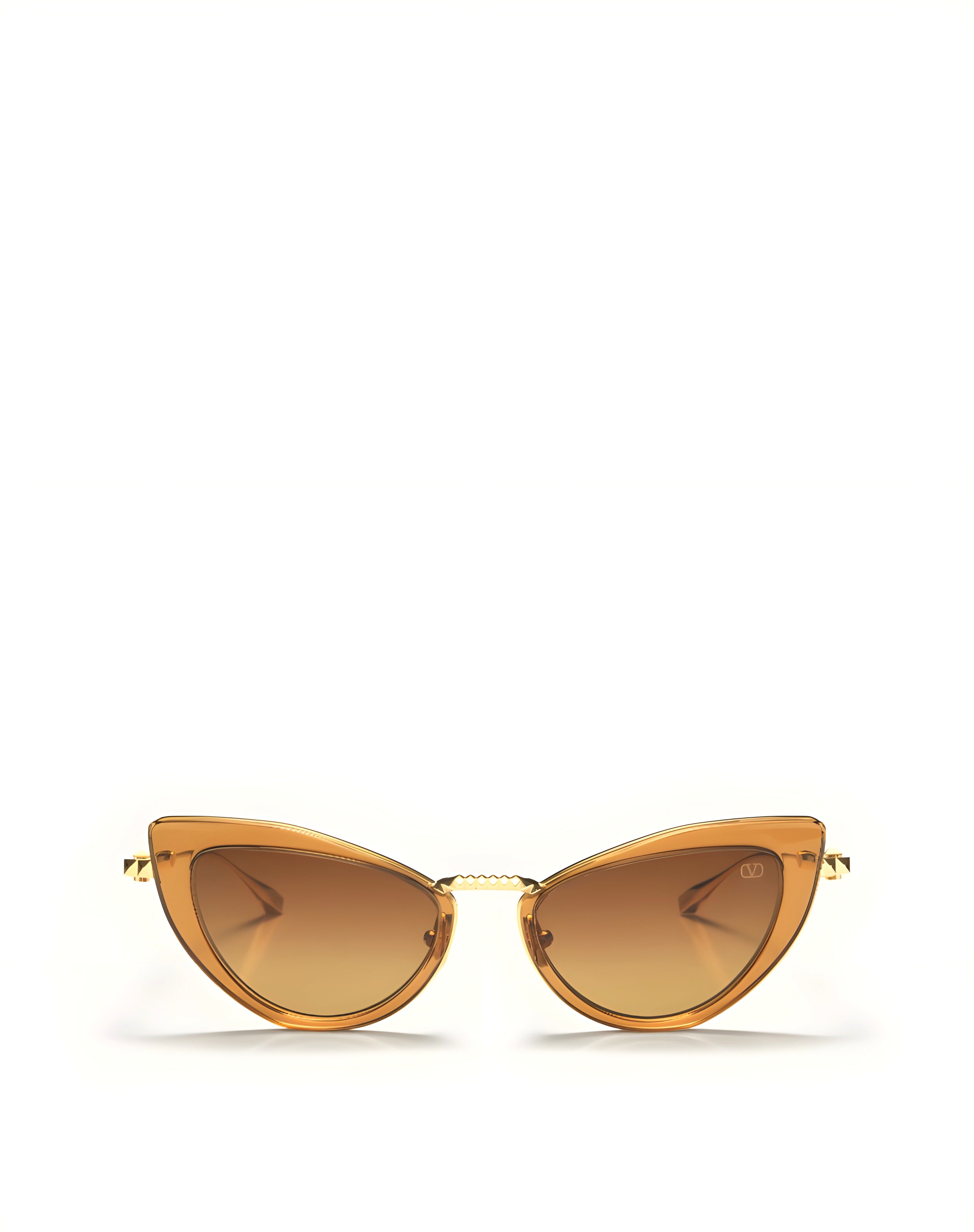 VALENTINO VLS102B VIII GLD BRN 50 SUNGLASSES