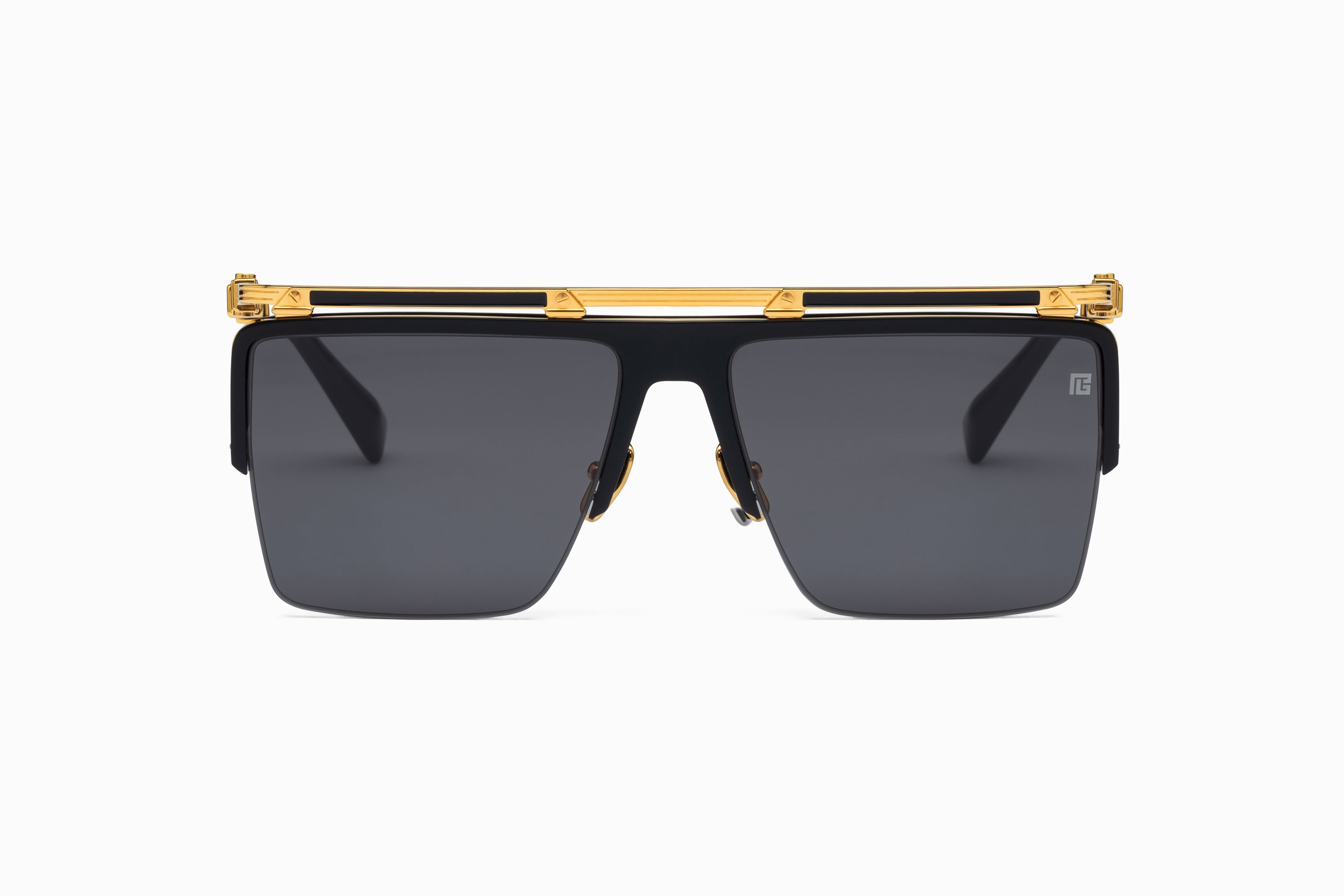 BALMAIN PARIS BPS168A TRIOMPHE BLK GLD 61 SUNGLASSES