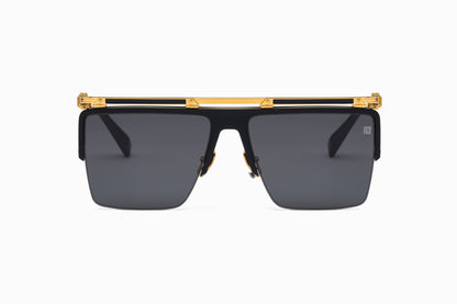 BALMAIN PARIS BPS168A TRIOMPHE BLK GLD 61 SUNGLASSES