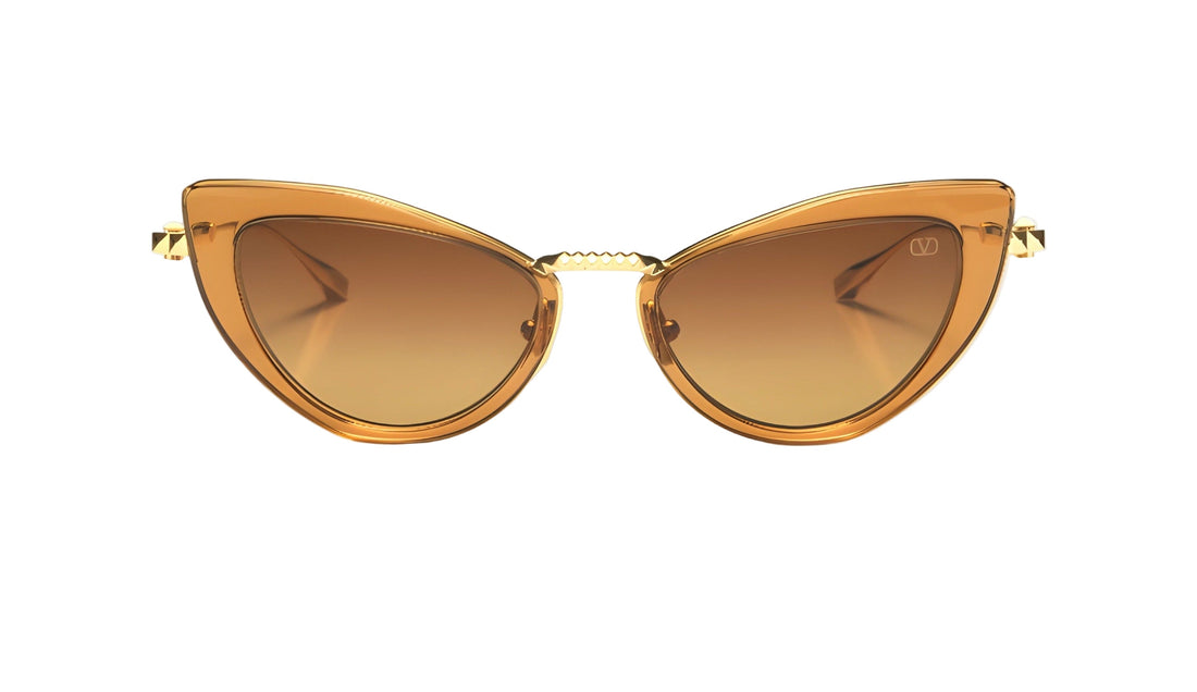 VALENTINO VLS102B VIII GLD BRN 50 SUNGLASSES