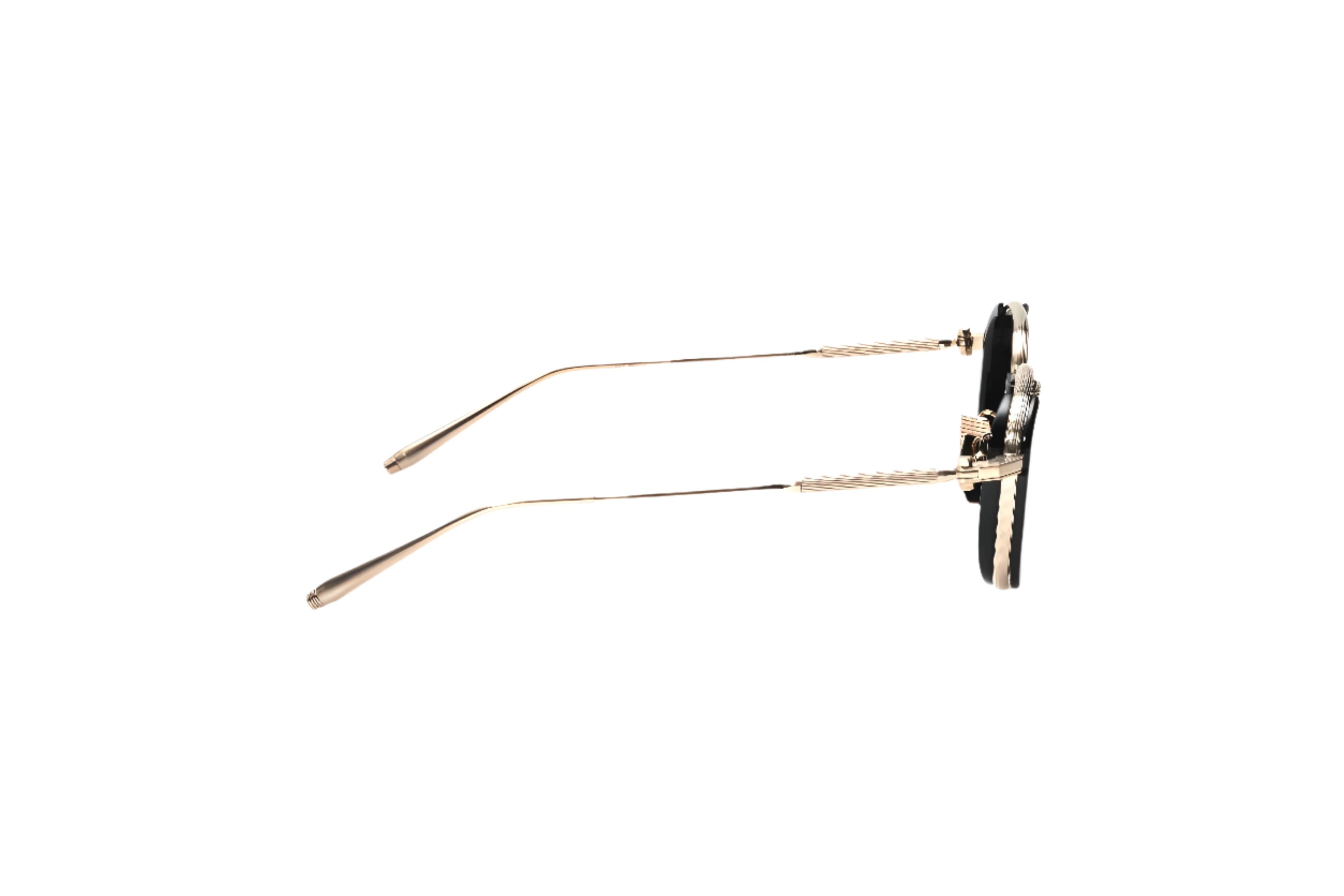 AKONI AKS513A ECLIPSE GLD BLK 49 SUNGLASSES