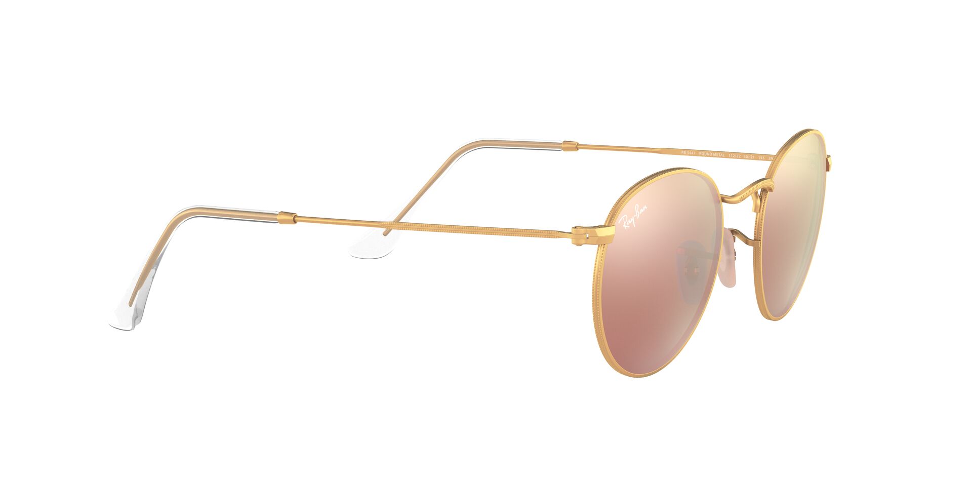 RAYBAN RB3447 ROUND METAL 112 Z2 50 SUNGLASSES