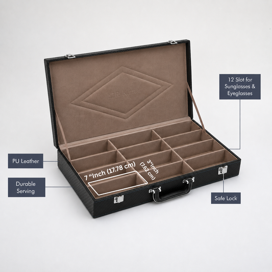 Eyewear 12 Slot Black Organizer Tray