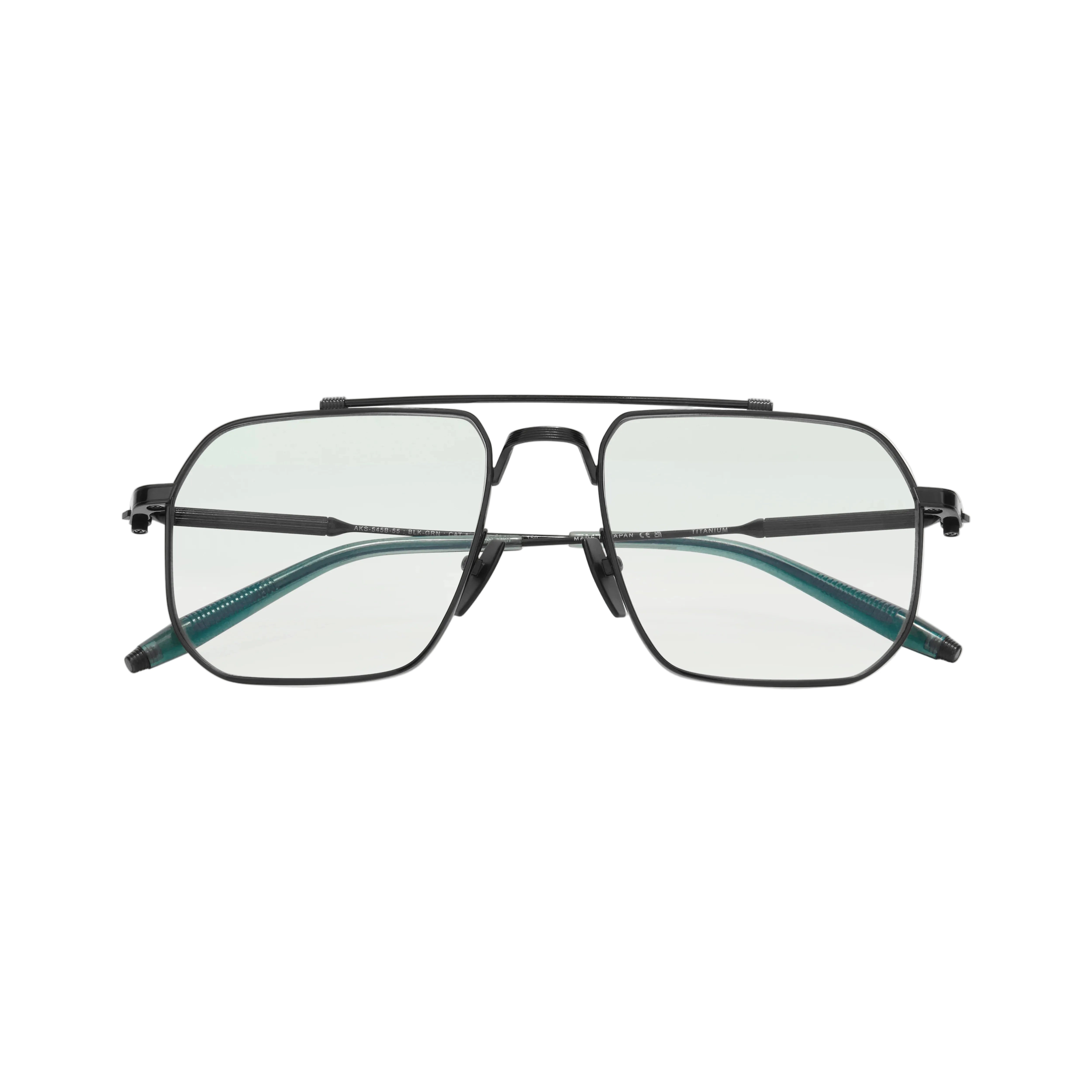 AKONI AKS545B ATLAS BLK GRN 55 SUNGLASSES