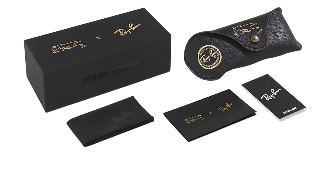 RAYBAN RBR0101S AVIATOR REVERSE 001/VR 59 SUNGLASSES