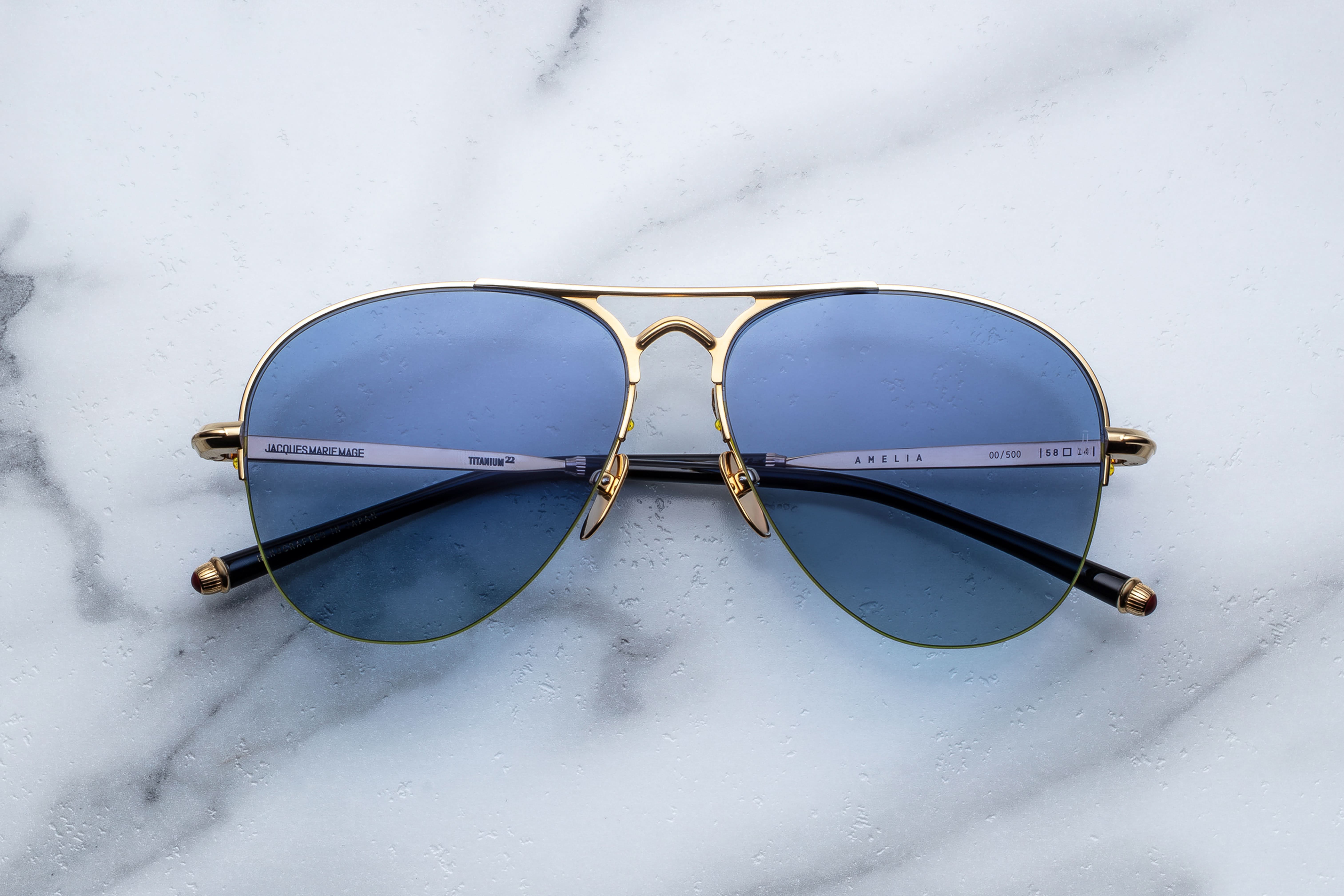 JACQUES MARIE MAGE AMELIA 438/500 JMMTV40 GOLD 58 SUNGLASSES
