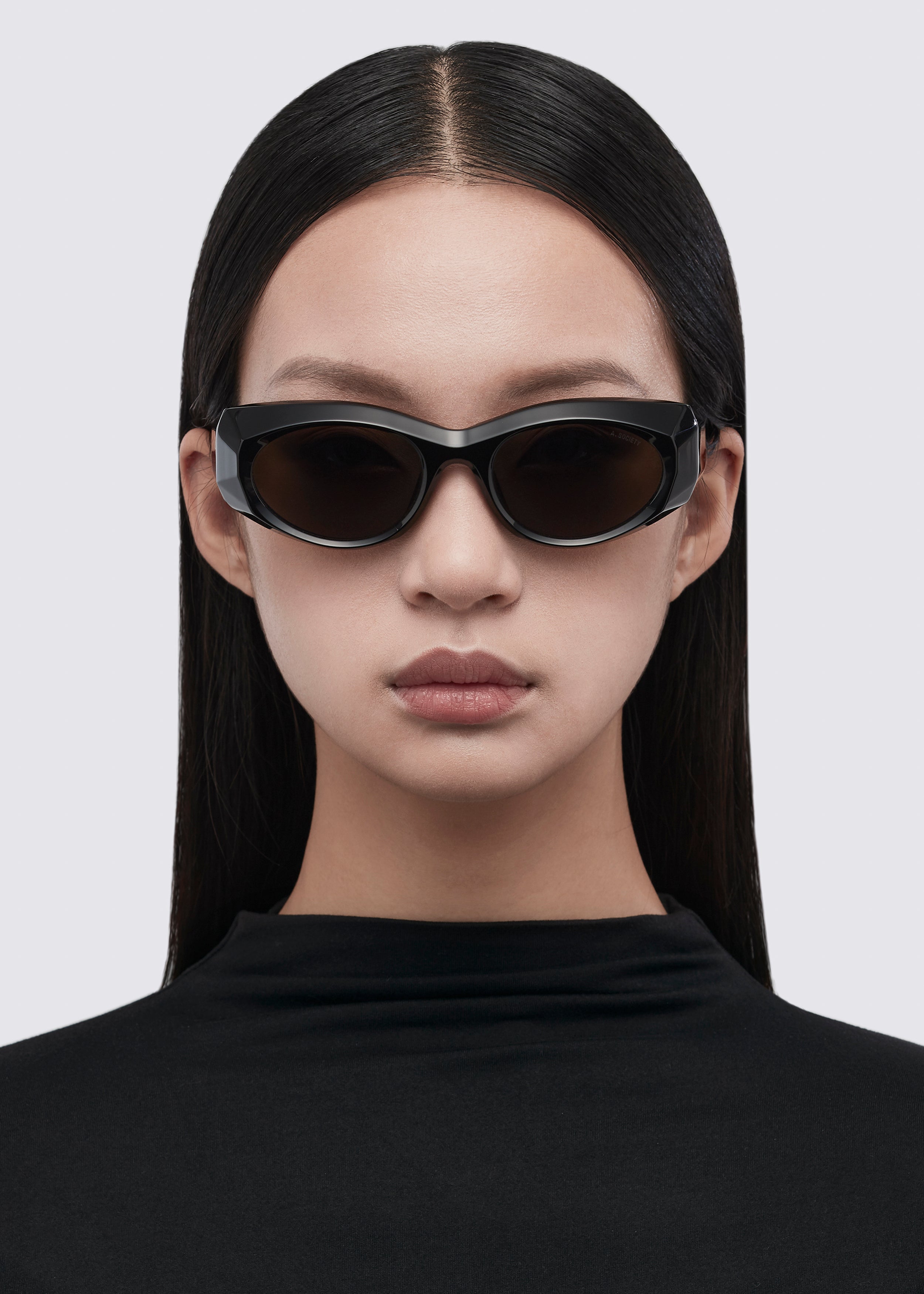 A SOCIETY BAYLOR BLACK 53 SUNGLASSES