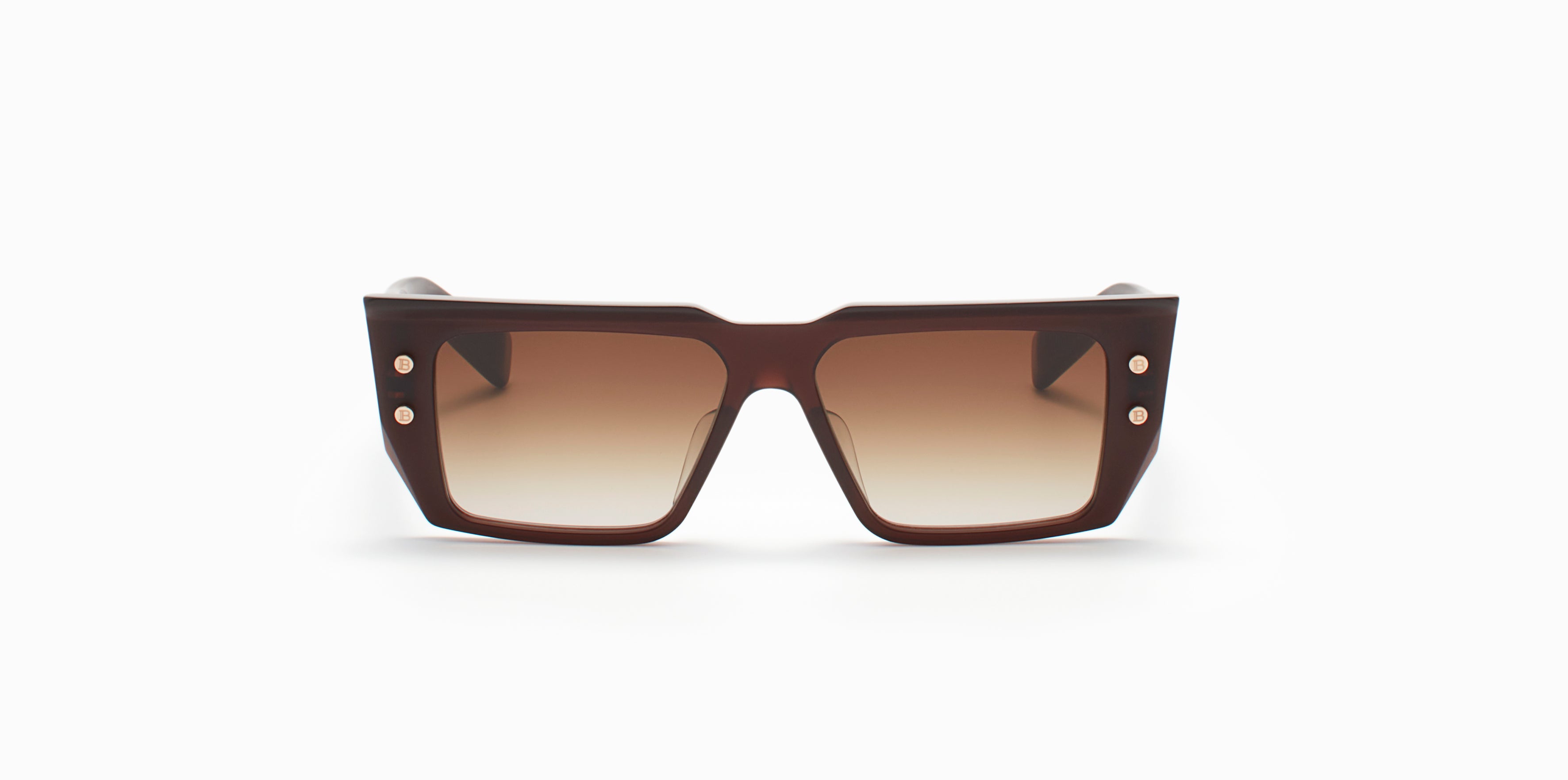 BALMAIN PARIS BPS128F B-VI BRN GLD 54 SUNGLASSES