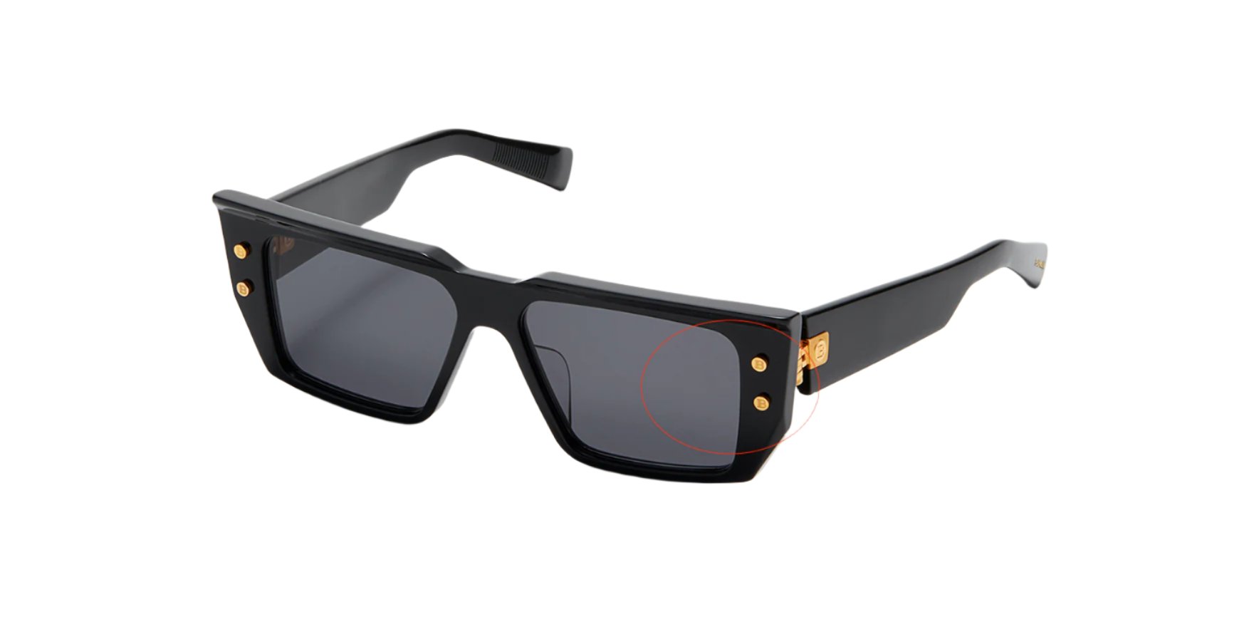 BALMAIN PARIS BPS128A B-VI BLK GLD 54 SUNGLASSES