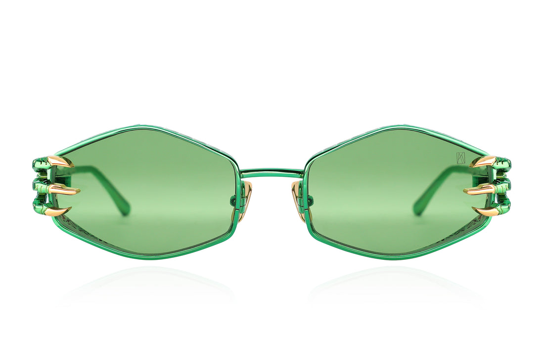 ANNA KARIN CLAW PLUME 87/100 SUMMER GREEN 58 SUNGLASSES