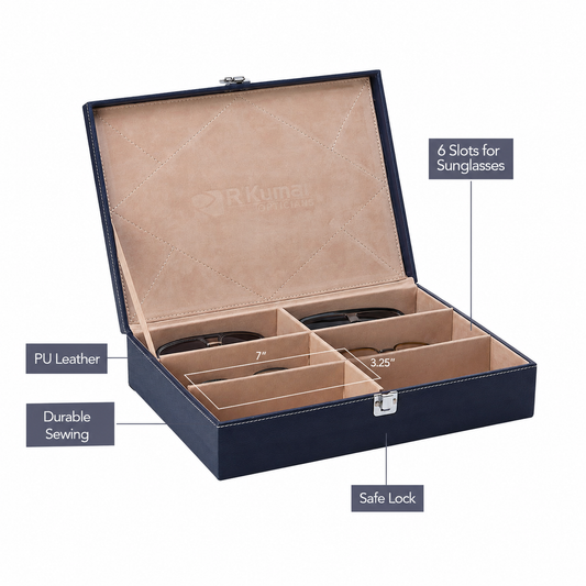 Eyewear 6  Slot Blue Organizer Tray