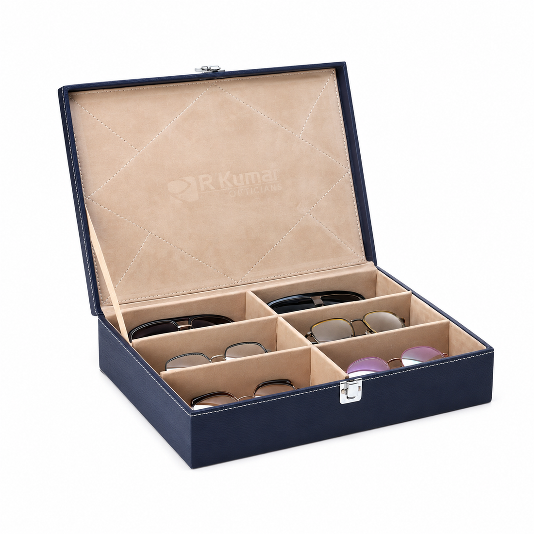 Eyewear 6  Slot Blue Organizer Tray
