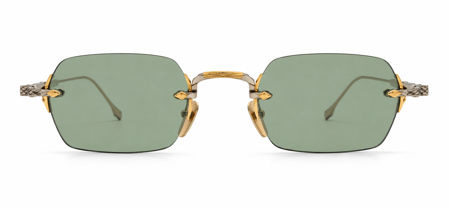 FRAME MONTANA FMT6 2 RECT SILVER GREEN 47 SUNGLASSES