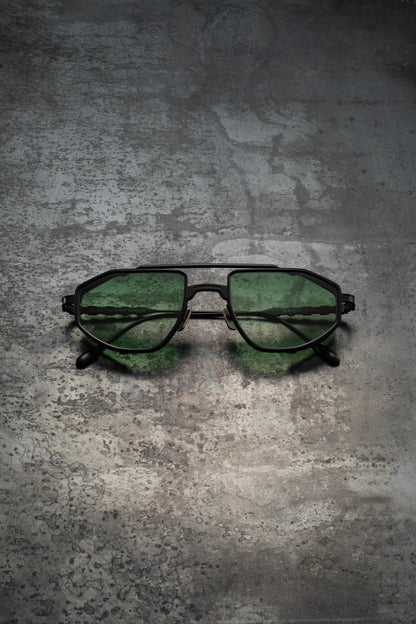 CAPOTE PAJE BLK GREEN 53 SUNGLASSES