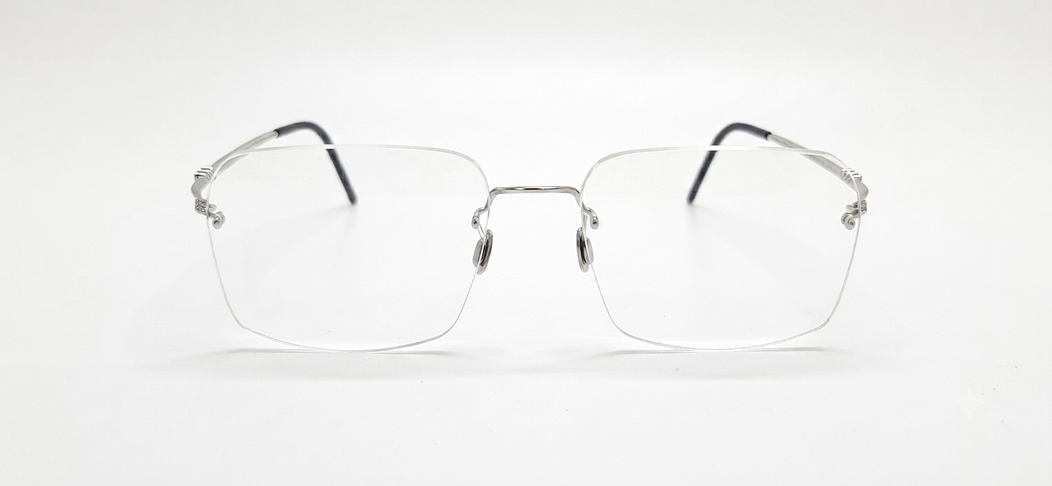 LINDBERG LTD065 492BB SPIRIT PRECIOUS DIAMOND SAPPHIRES WHITE GOLD 750 53 FRAME