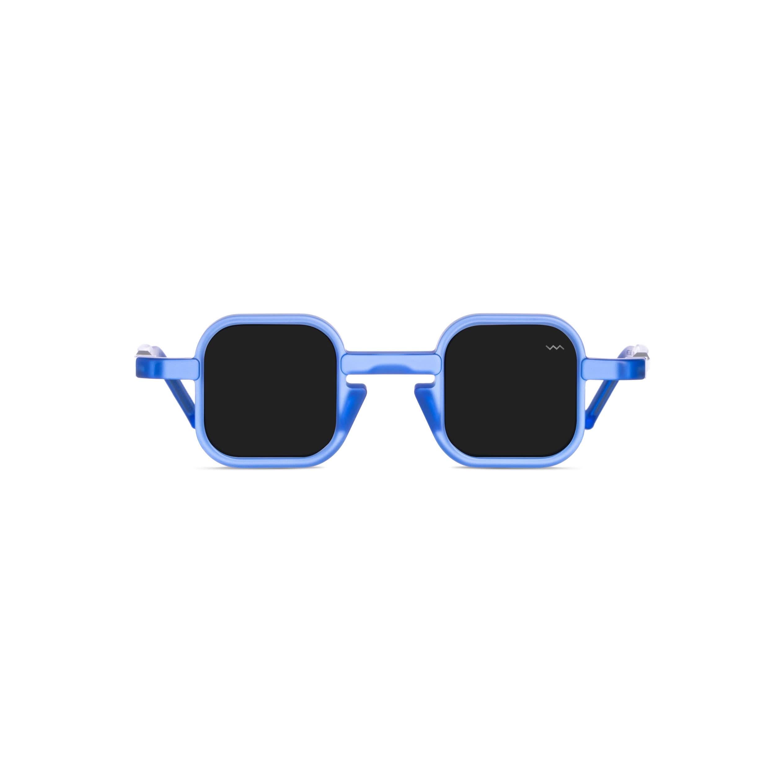 VAVA WL0067 WHITE LABEL CRYSTAL BLUE MATT 39 SUNGLASSES