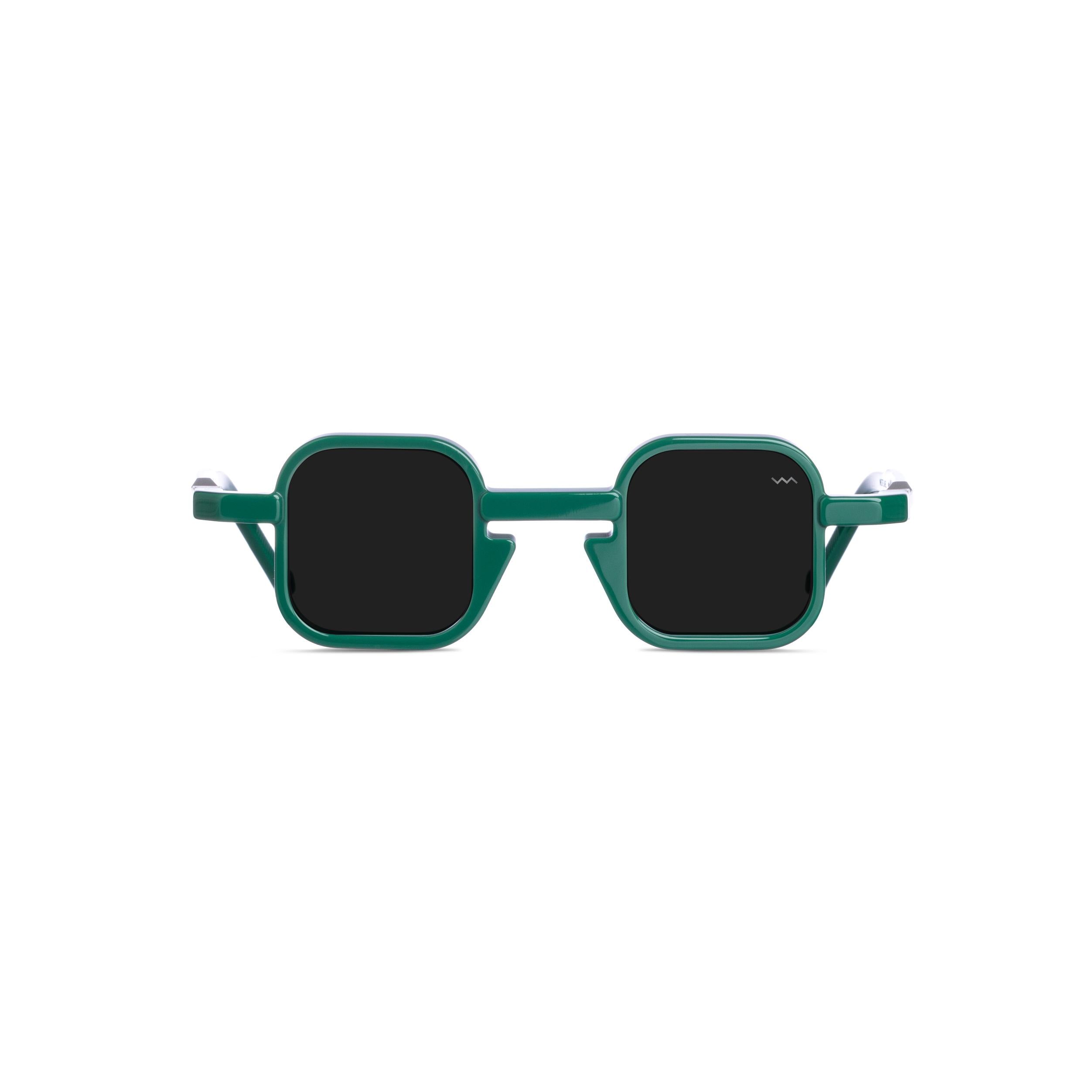 VAVA WL0067 WHITE LABEL BLACK MATT GREEN 39 SUNGLASSES