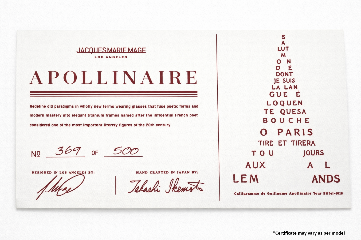 JACQUES MARIE MAGE ALIN 181/450 JMMIL18Q ETNA 52 SUNGLASSES