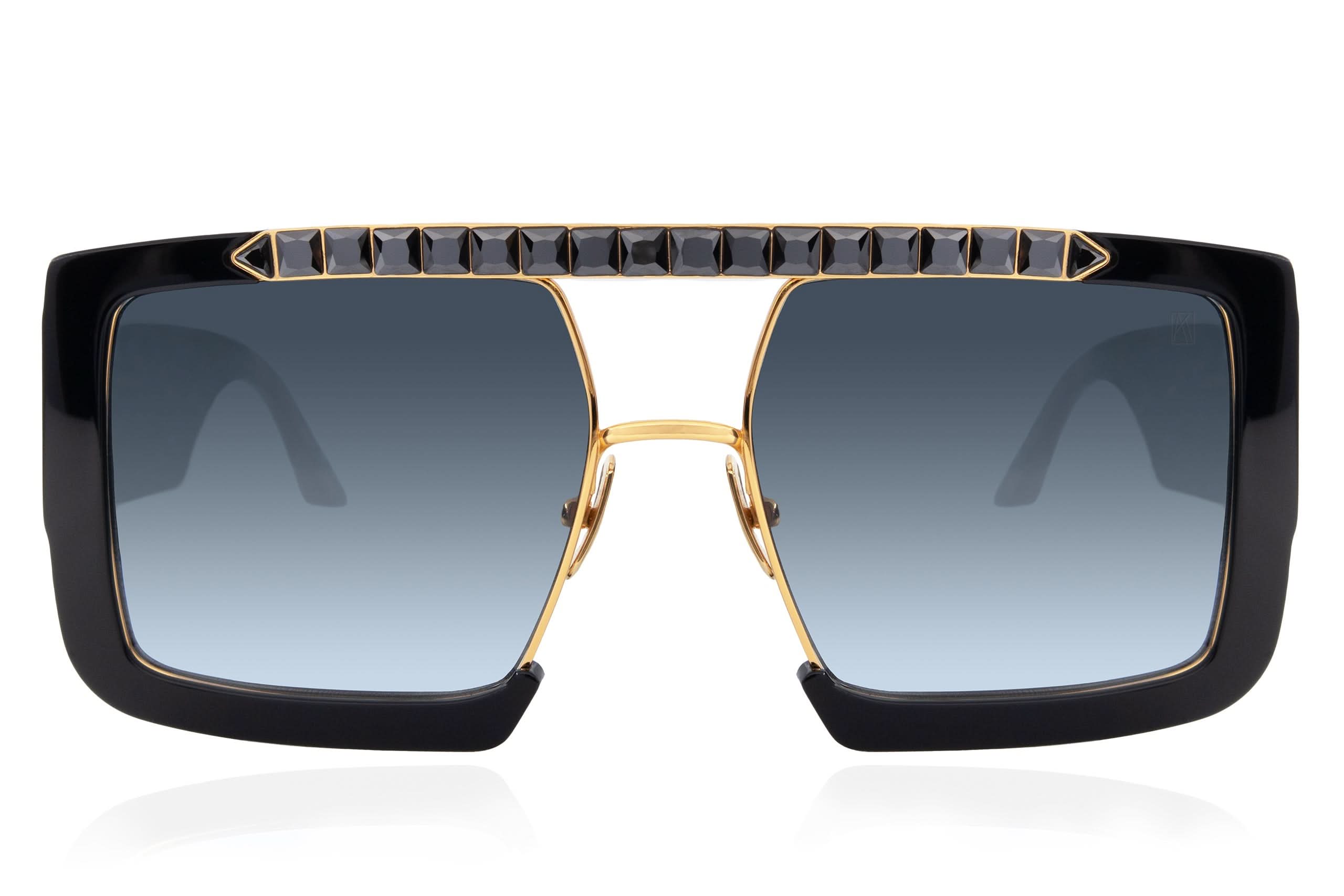 ANNA KARIN LE SWAG BLACK CRYSTAL 56 SUNGLASSES