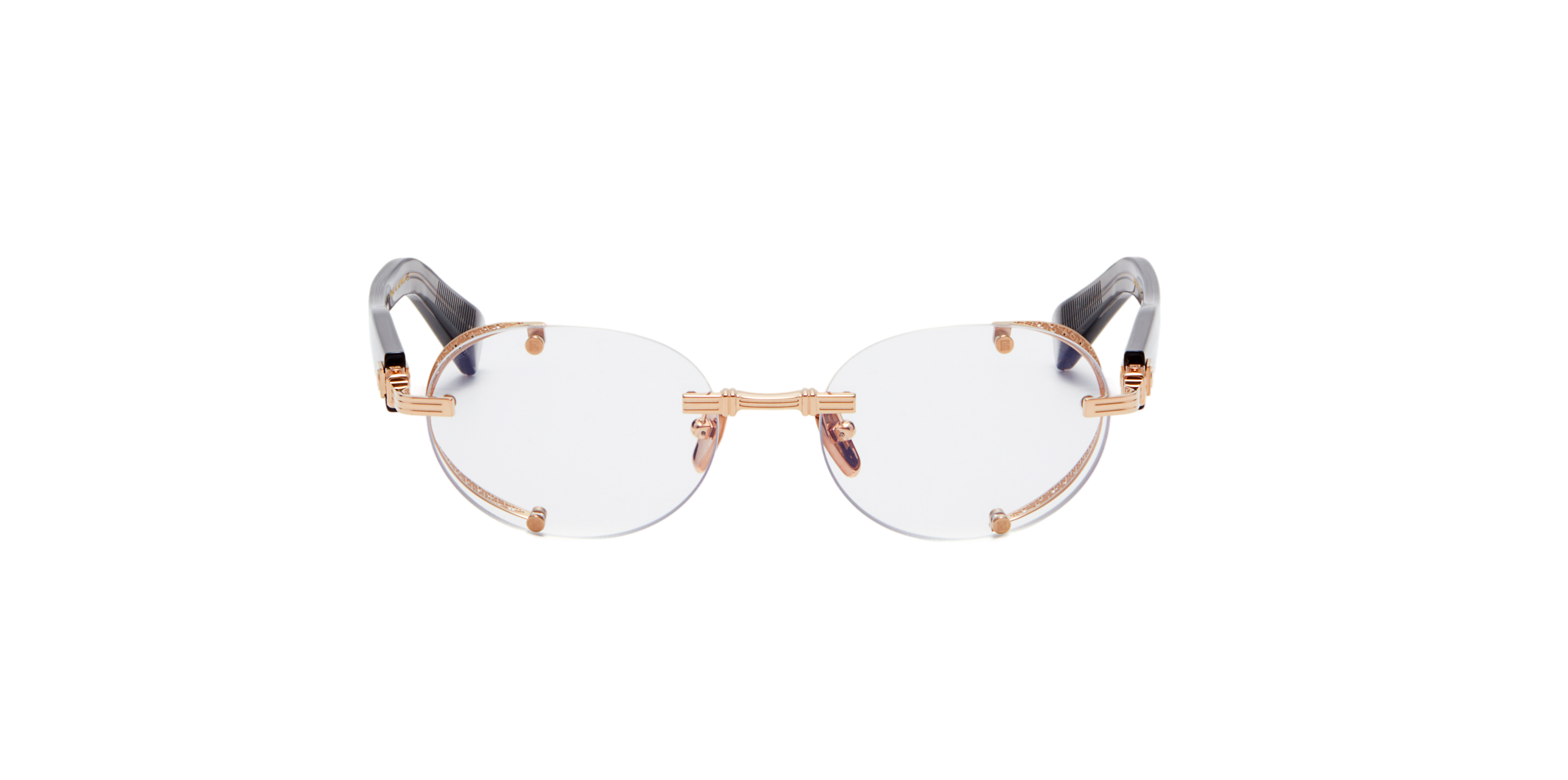 BALMAIN PARIS BPX153D MONSIEUR GLD GRY 53 FRAME