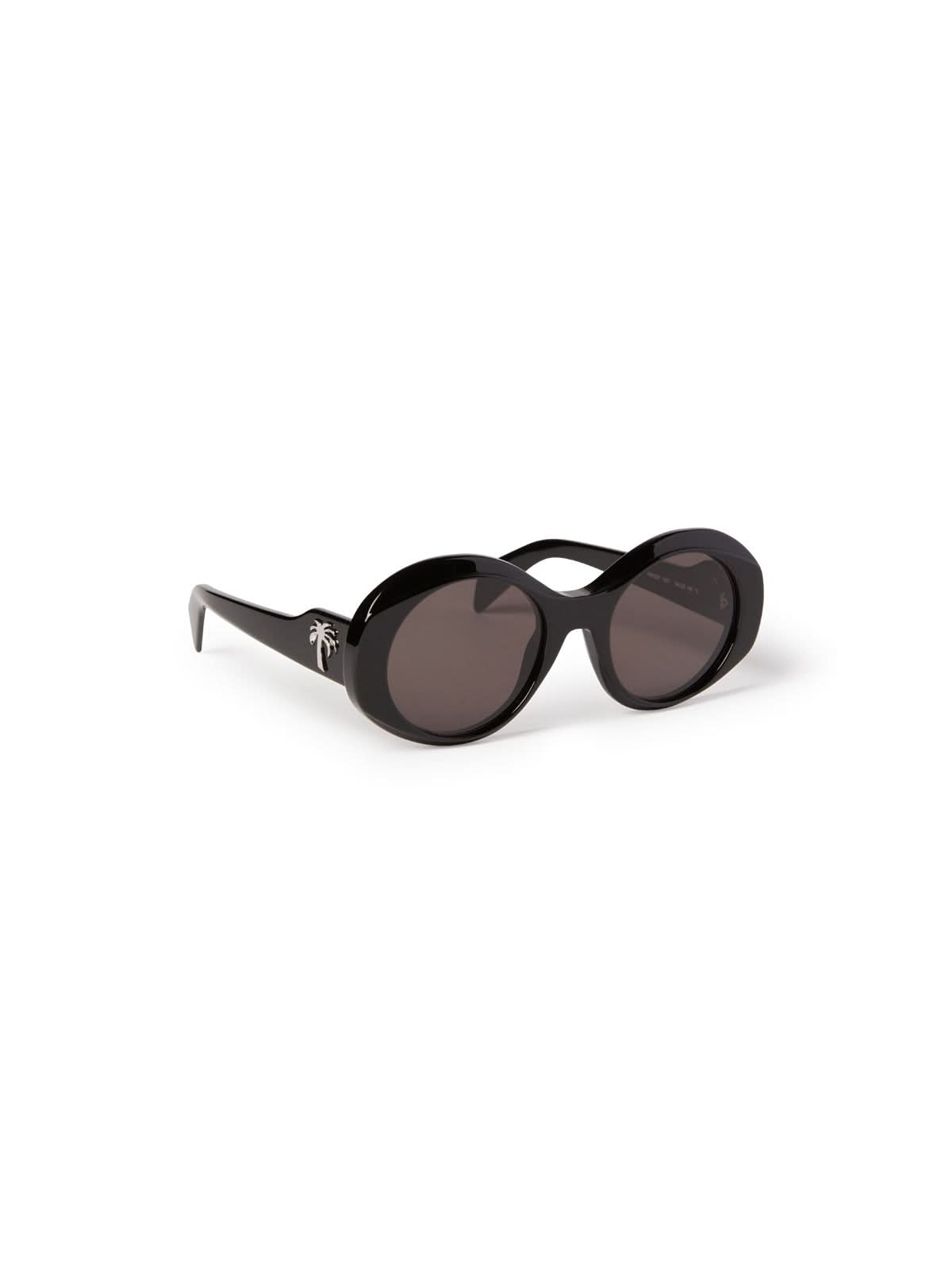 Palm Angels HARMONY Sunglasses 1007 Black acetate Oval NOAH SUNGLASSES in BLACK - DARK GREY for Men | Palm Angels® main image 2