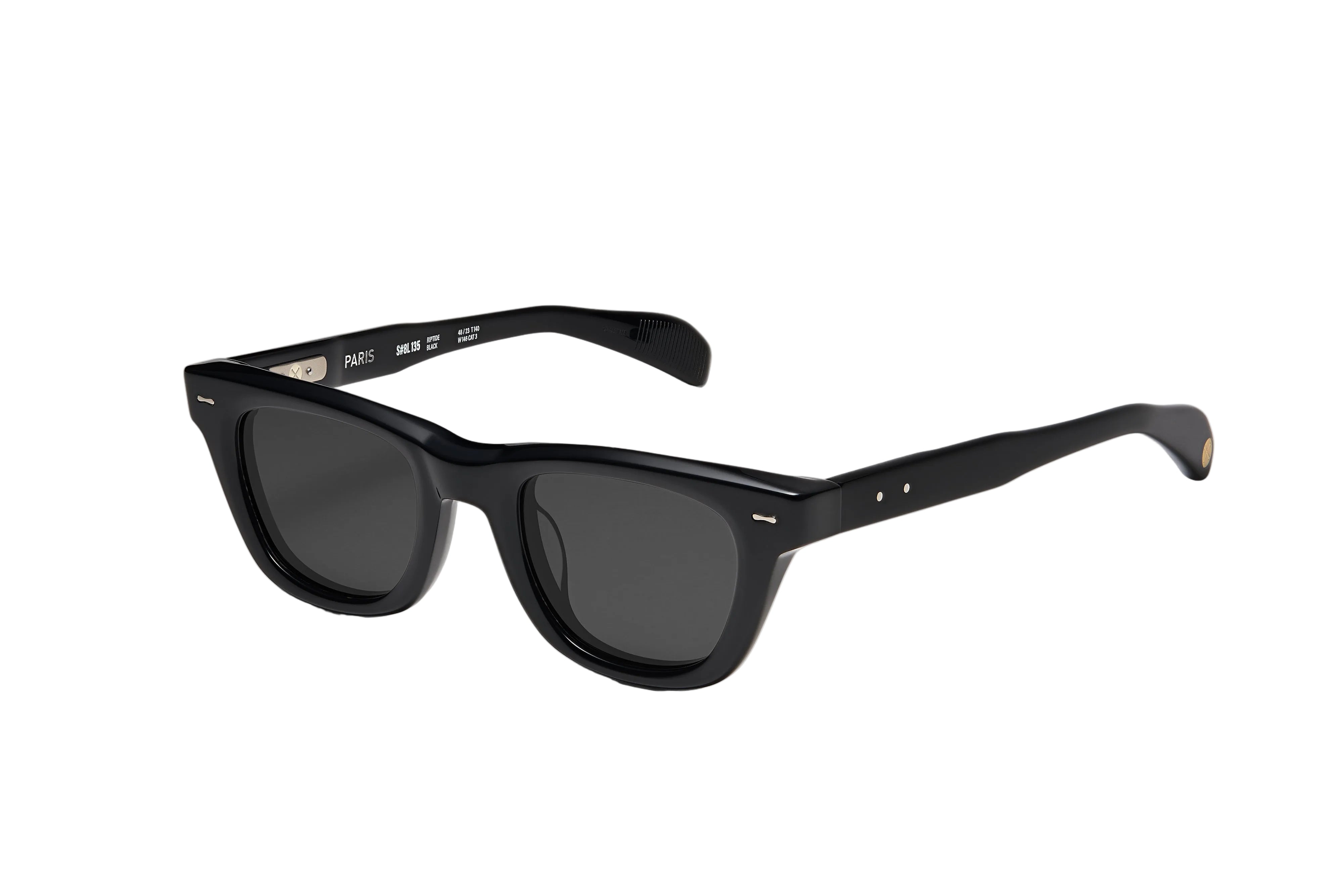 PETER AND MAY S135 RIPTIDE BLACK 48 SUNGLASSES