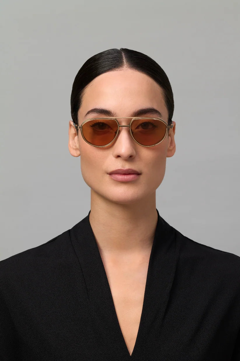 AKONI AKS511B SKYRACER GLD GLD 54 SUNGLASSES